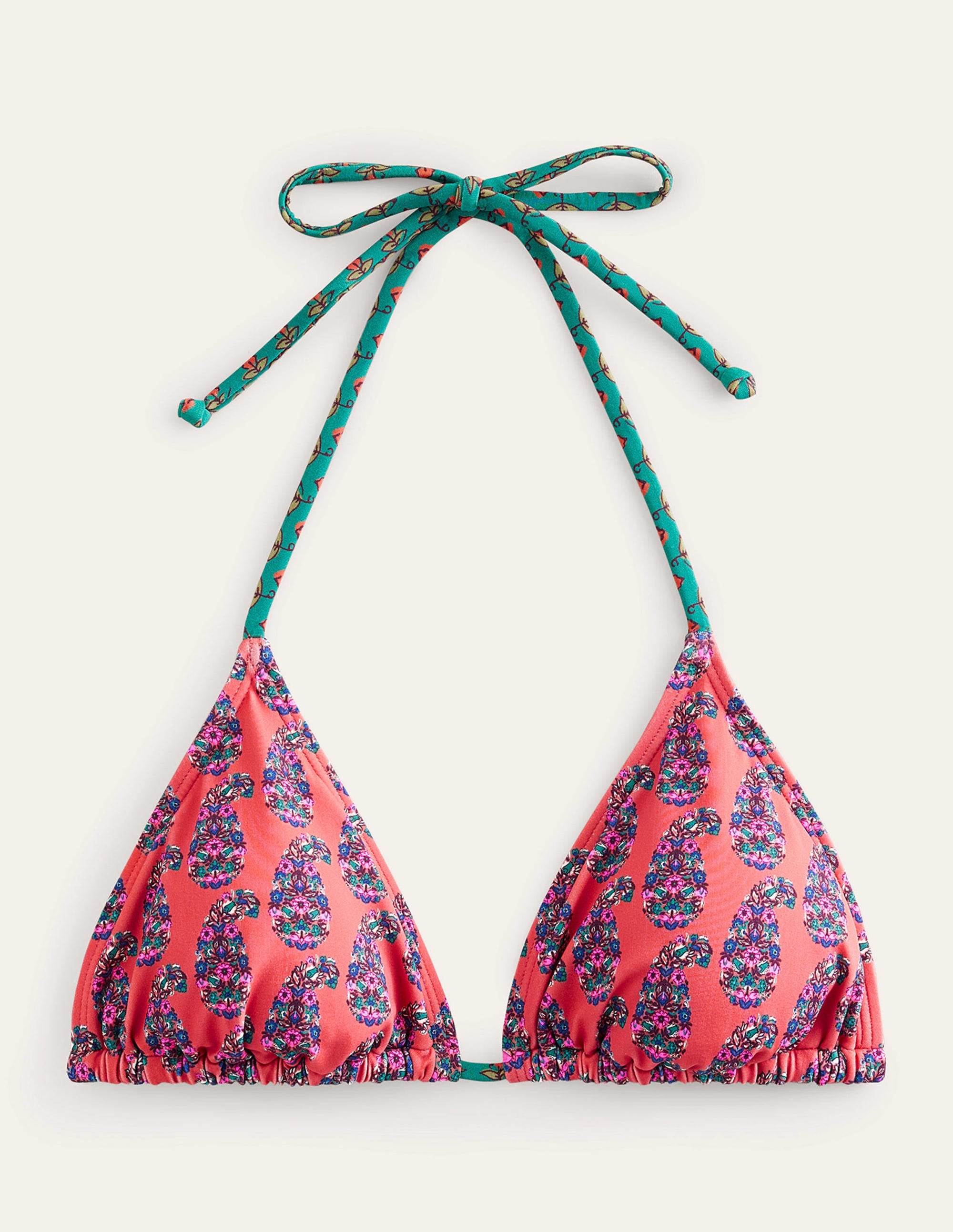 Symi String Bikini Top-Persimmon Orange Paisley - Image 5