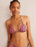 Symi String Bikini Top-Persimmon Orange Paisley