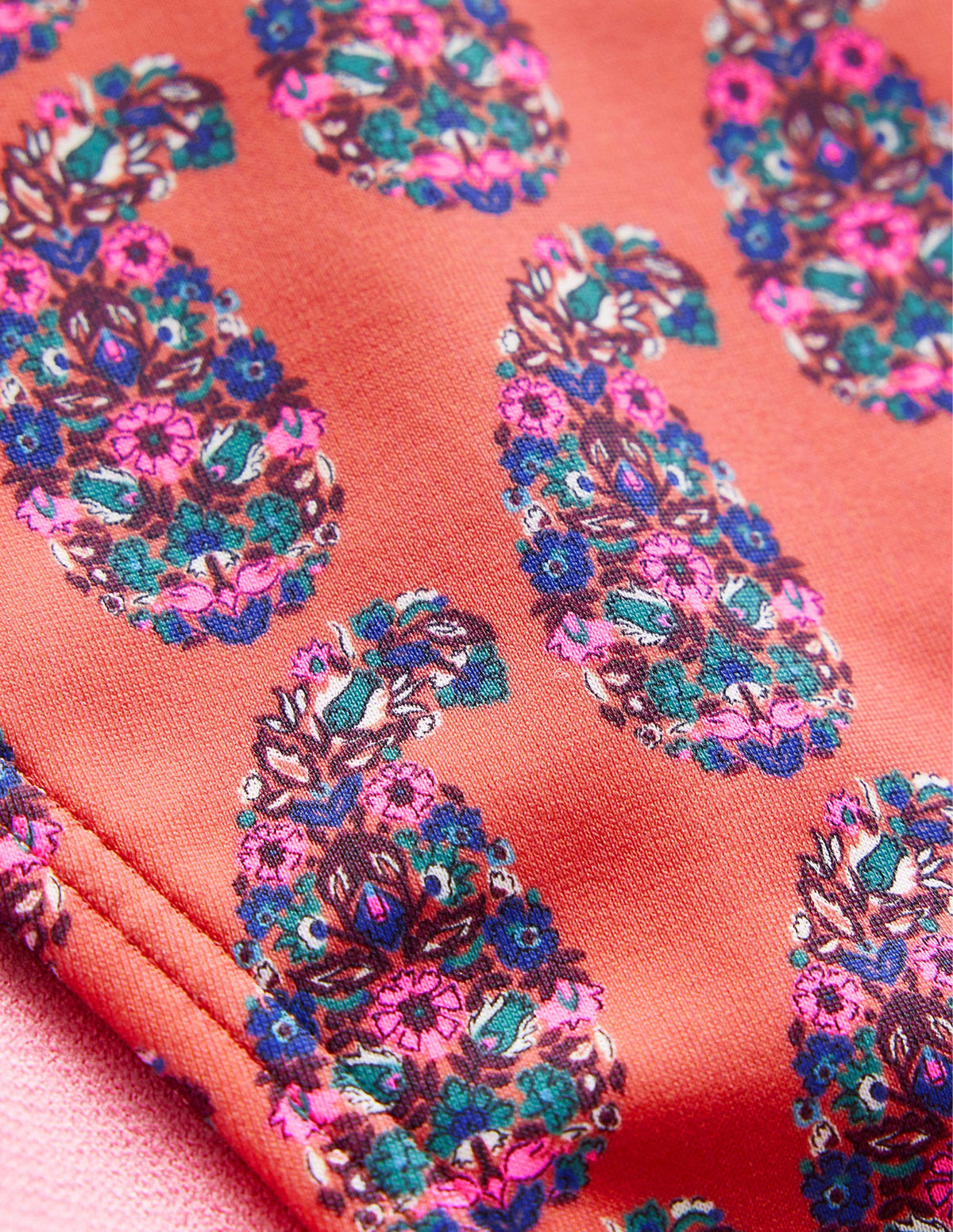 Symi String Bikini Bottoms-Persimmon Orange Paisley - Image 6