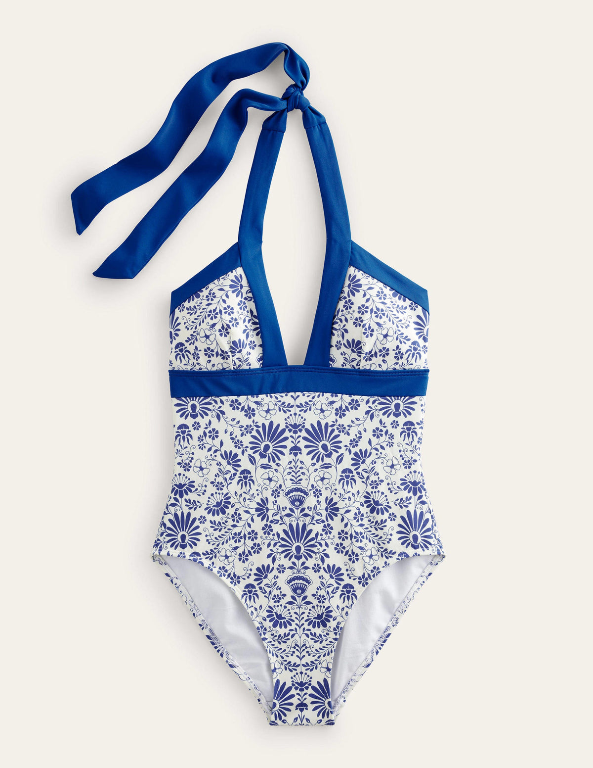 Ithaca Halter Swimsuit-Ivory, Lake Blue Gardenia-5
