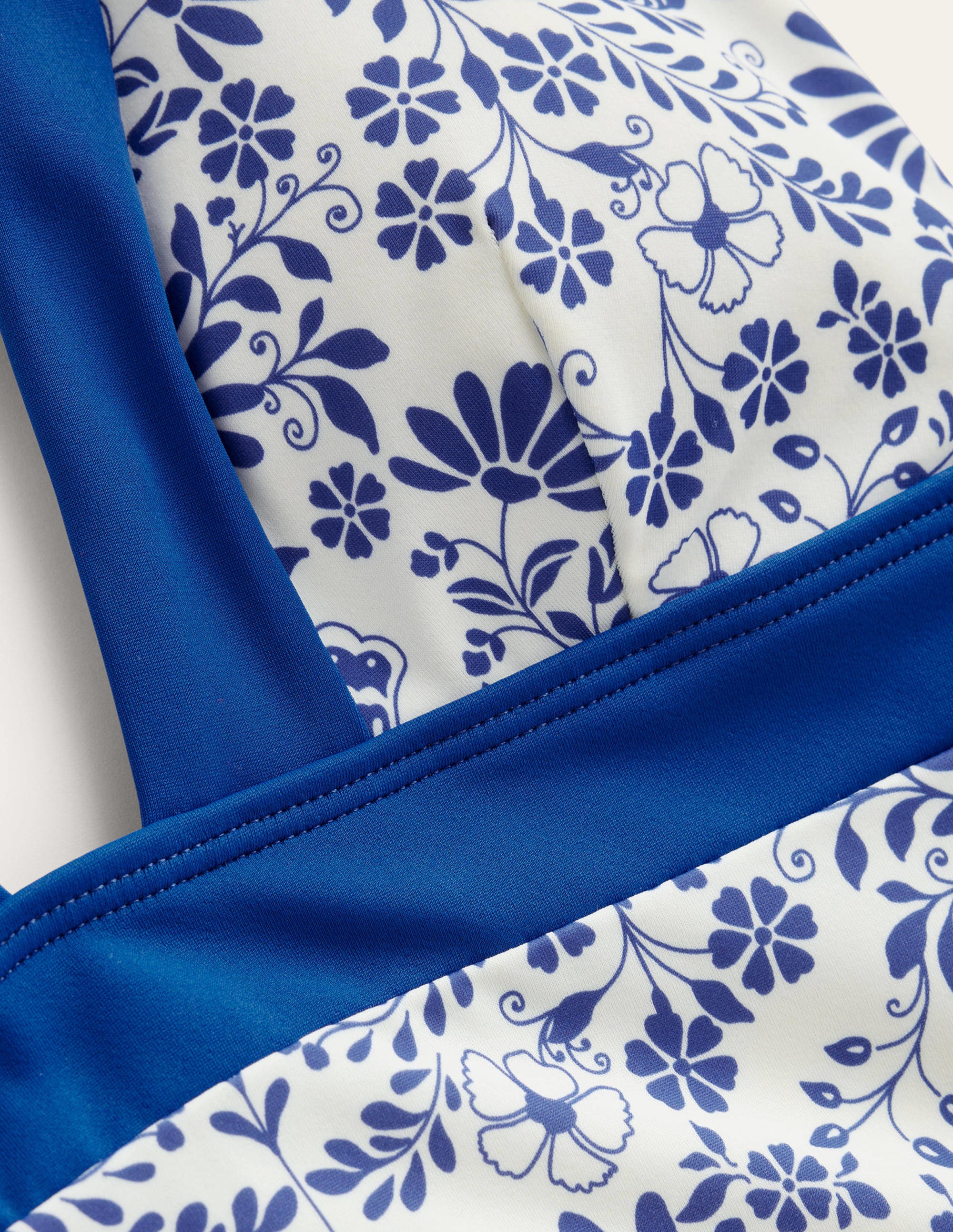 Ithaca Halter Swimsuit-Ivory, Lake Blue Gardenia - Image 6