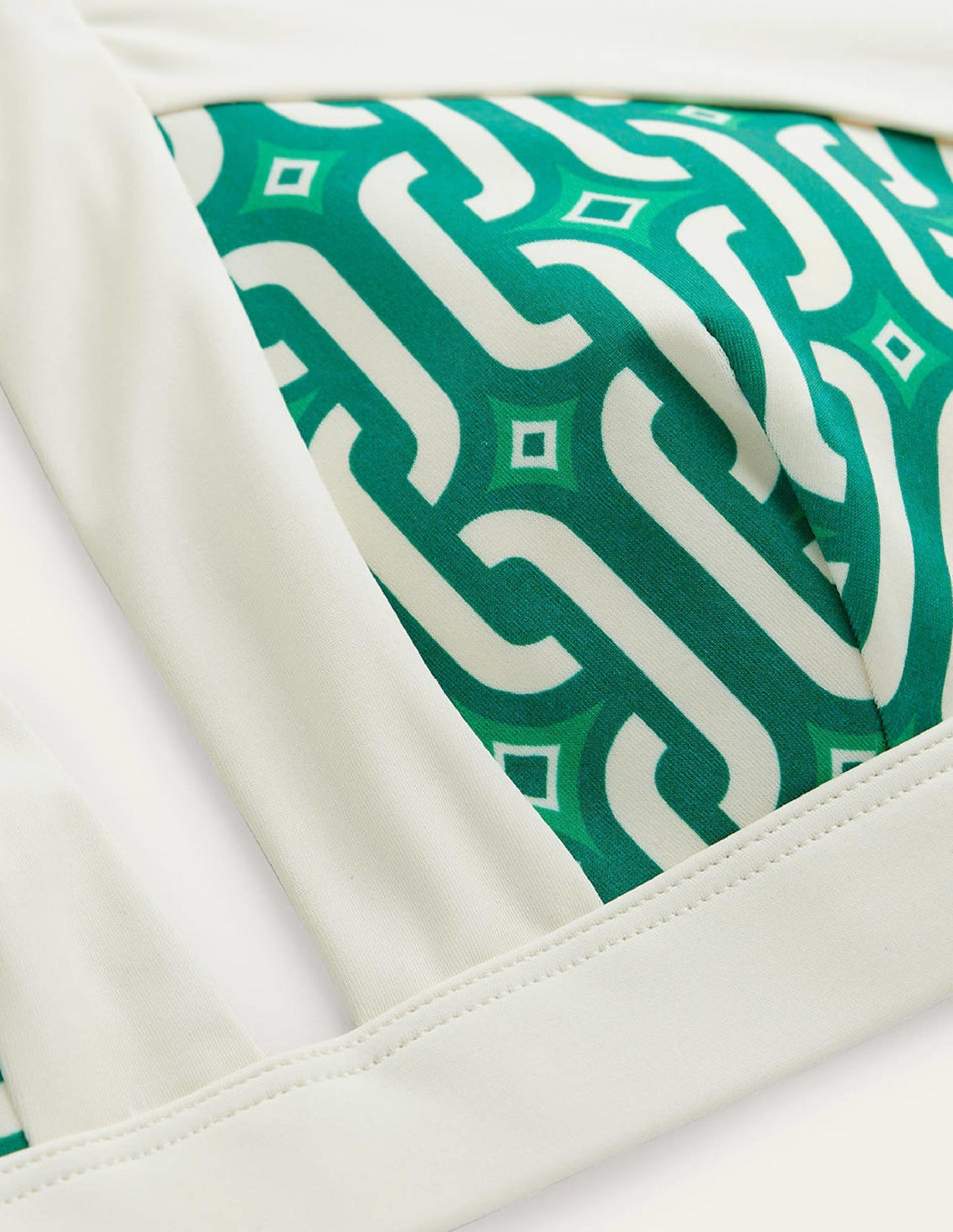 Ithaca Halter Bikini Top-Bright Emerald, Azure Geo