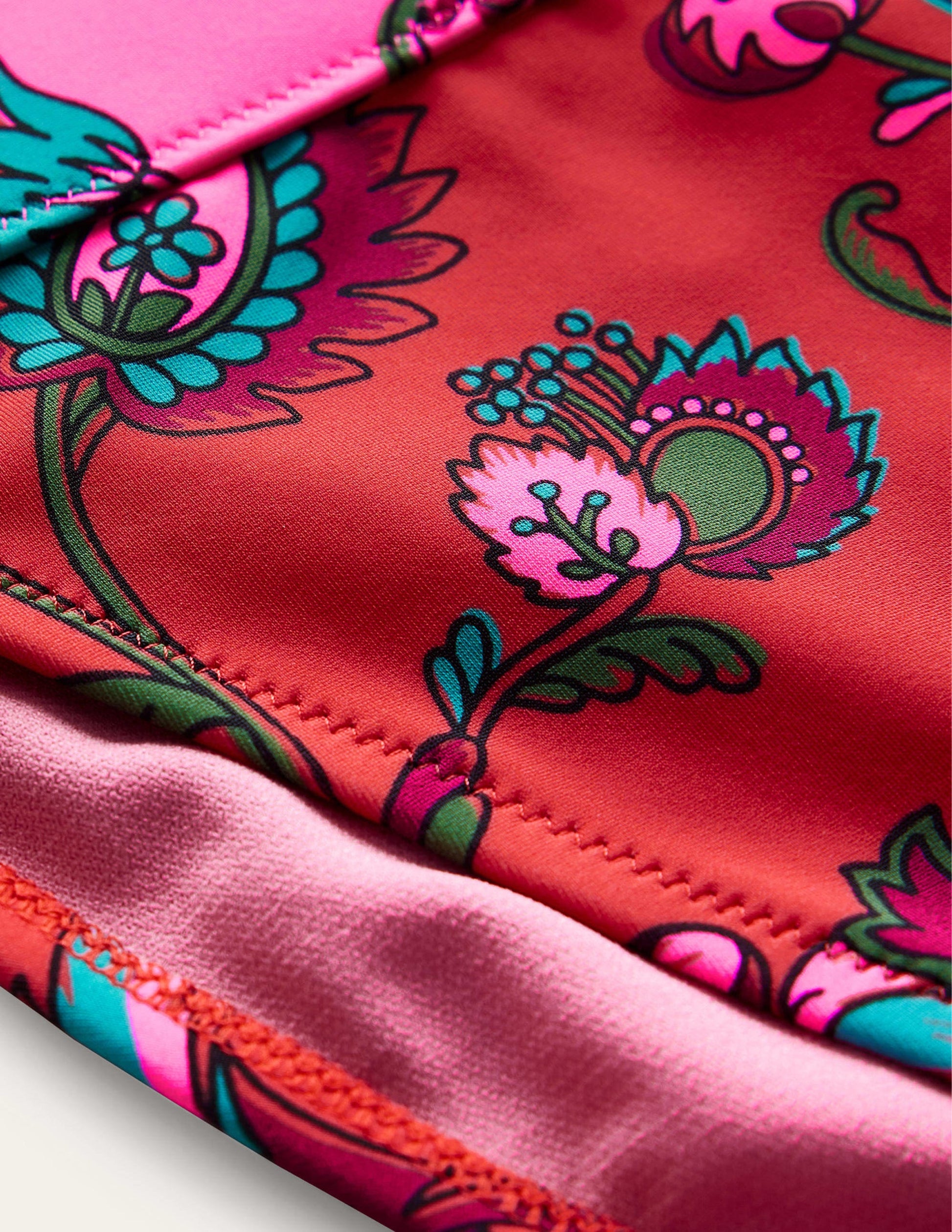 Tanga Bikini Bottoms-Spice Pink Floral-6