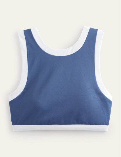 Racer Crew Neck Bikini Top-Globe Colourblock-5