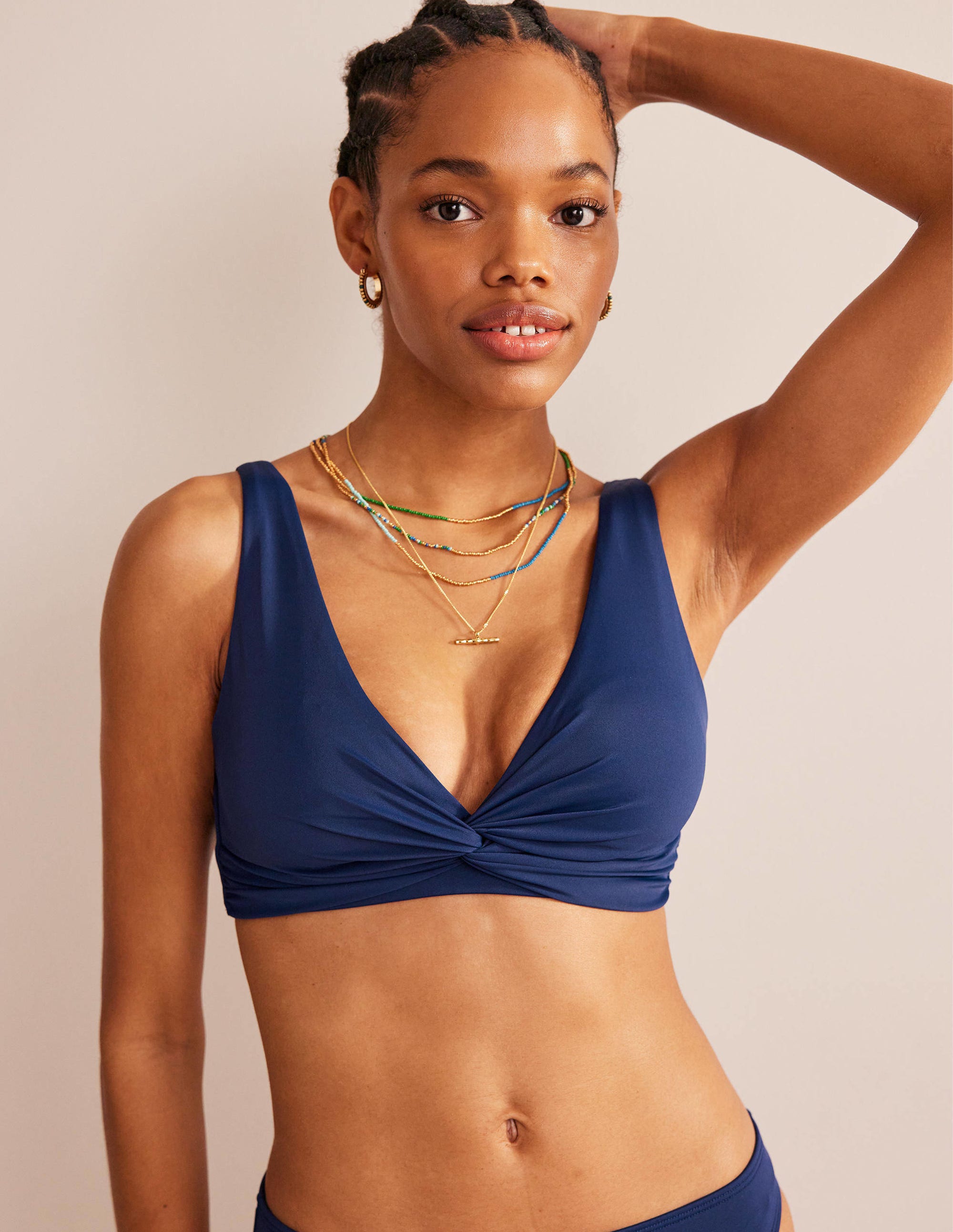Twisted Classic Bikini Top-French Navy - Image 4