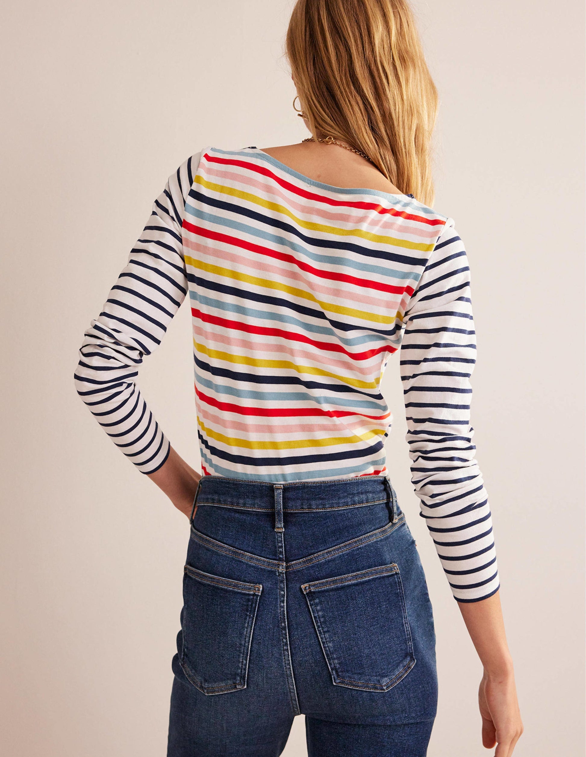 Ella Long Sleeve Breton-Rainbow Multistripe-4