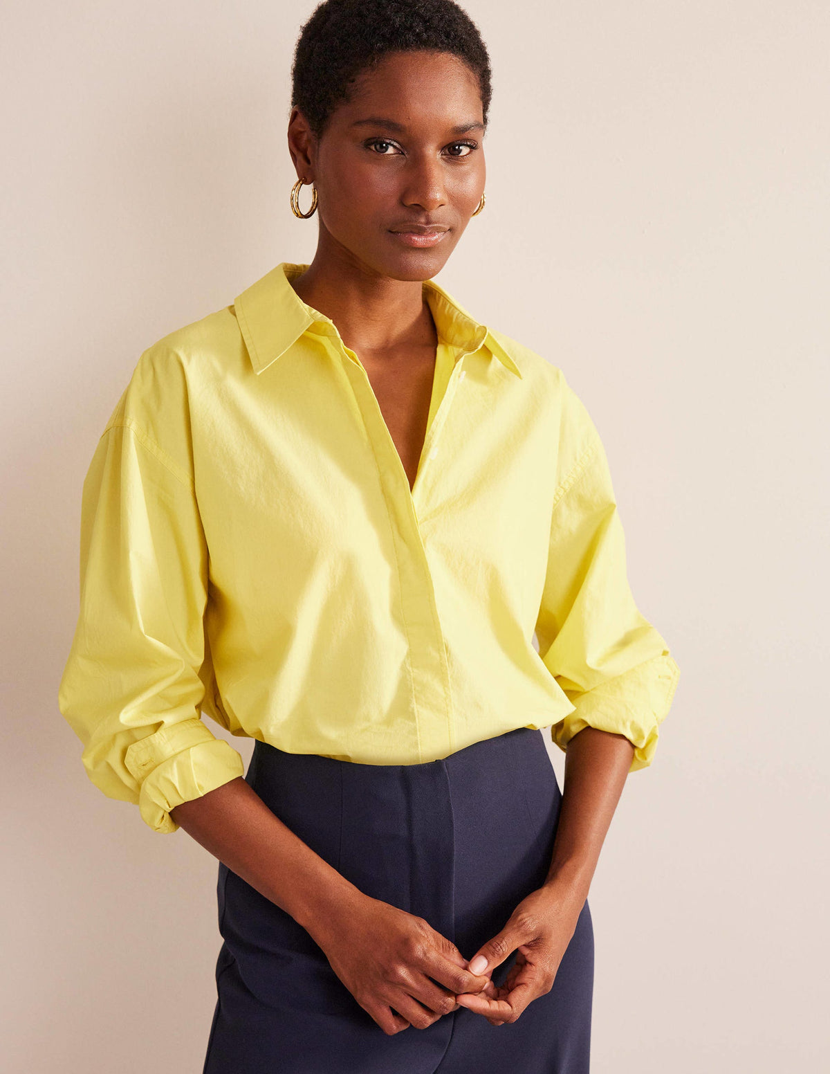 Oversized Cotton Shirt-Pineapple-4