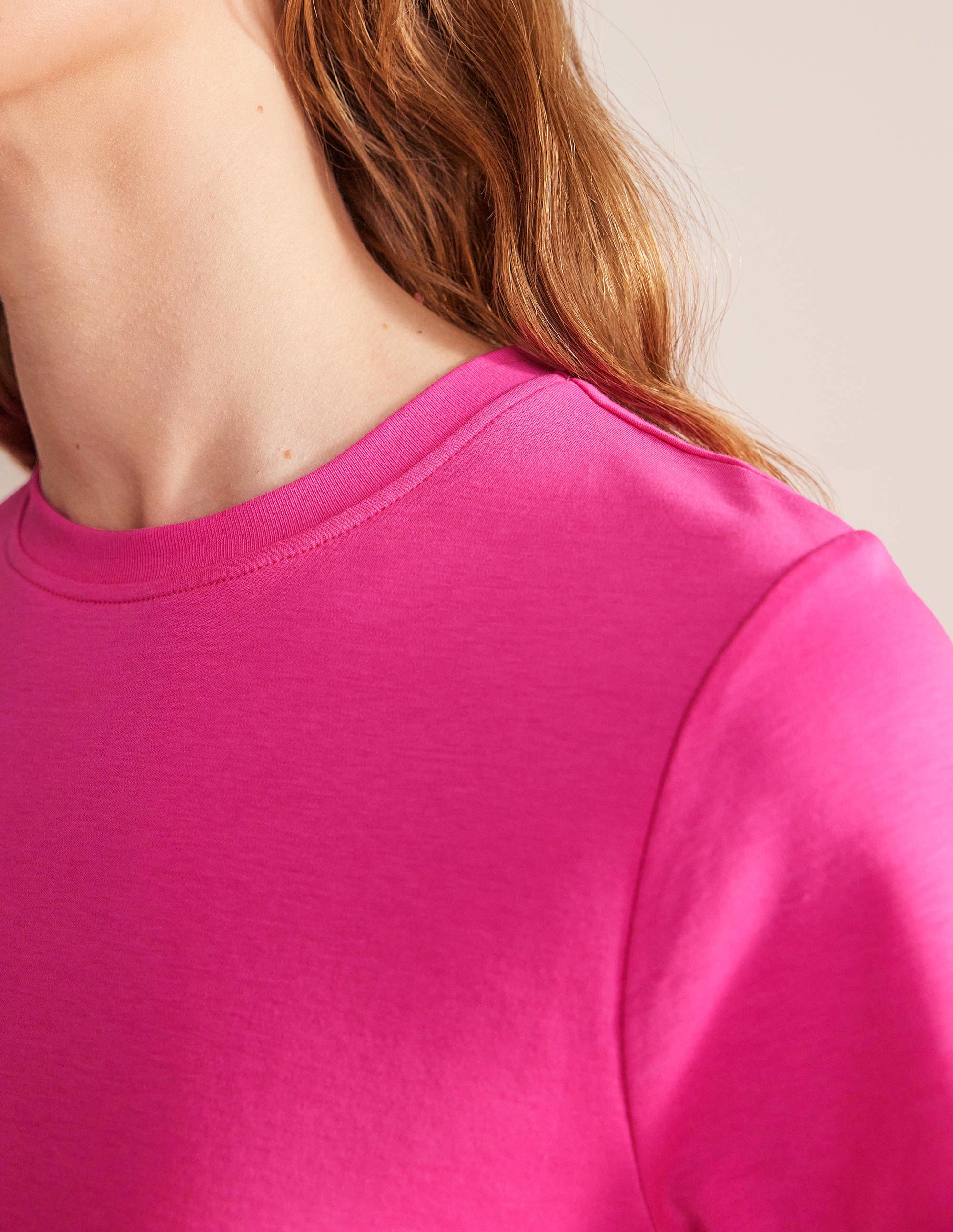 Perfect Cotton T-Shirt-Fuchsia Fedora - Image 4