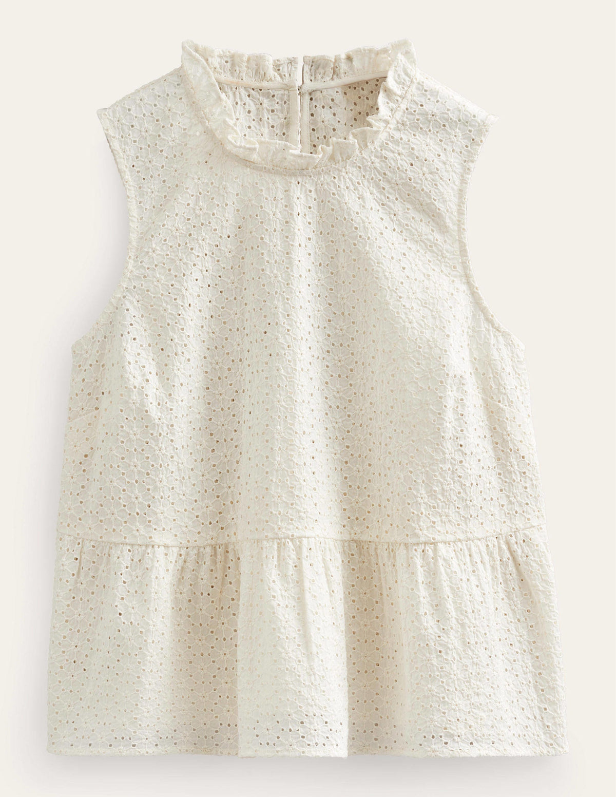 Broderie Peplum Top-Ivory - Image 7