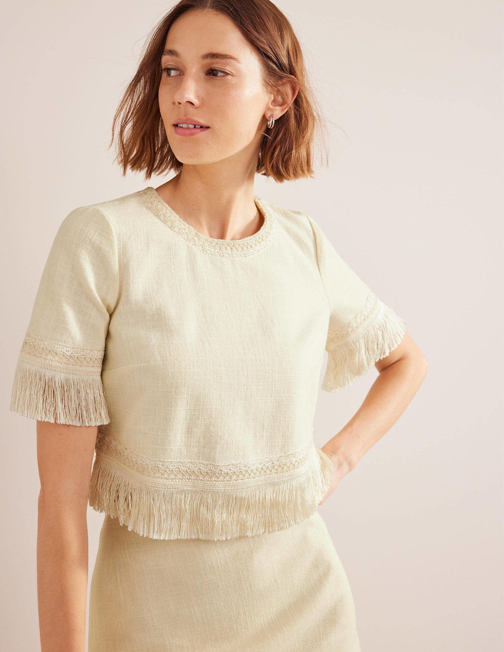 Fringe Trim Top-Ivory-1