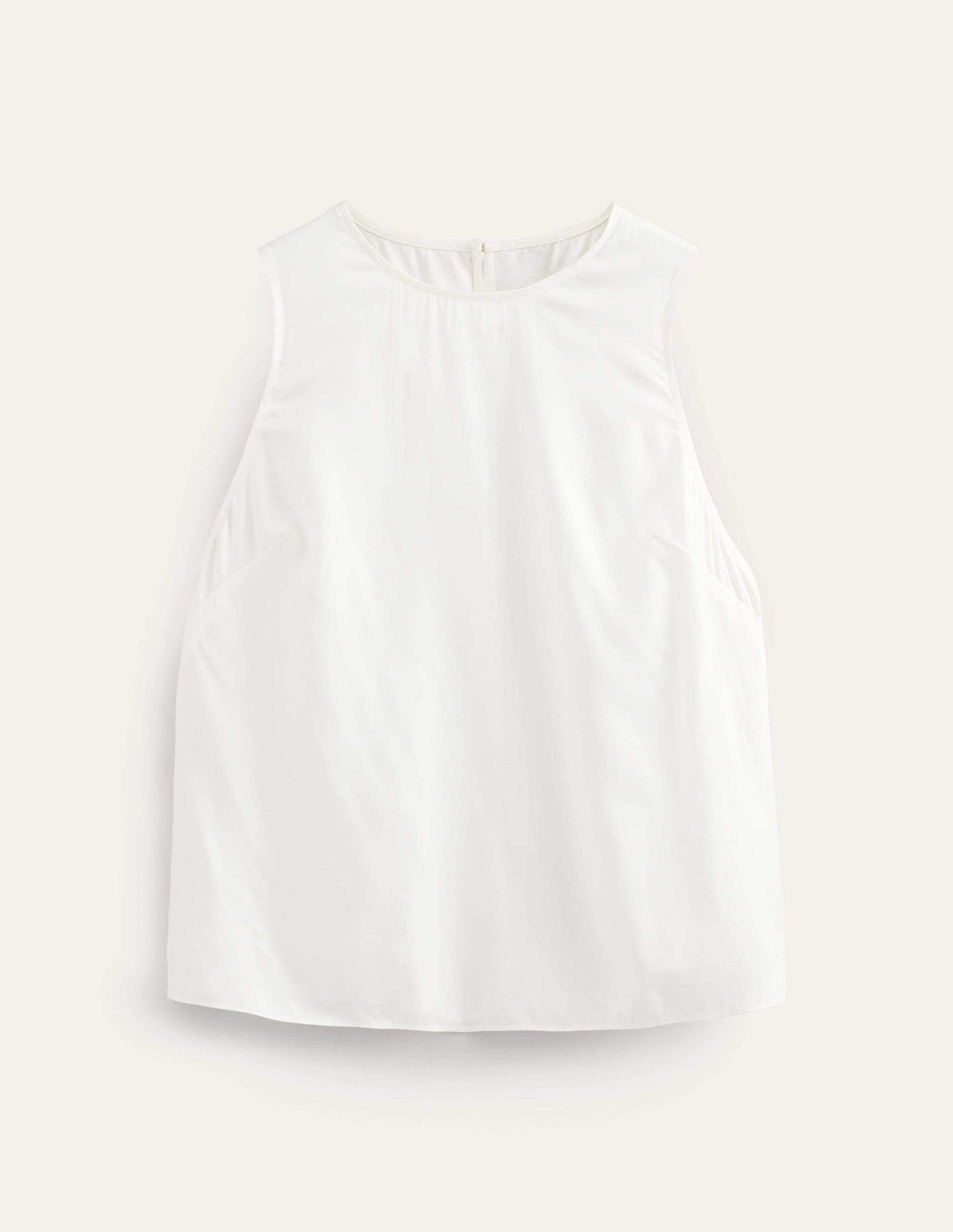 Silk Blend Shell Top-Ivory-6