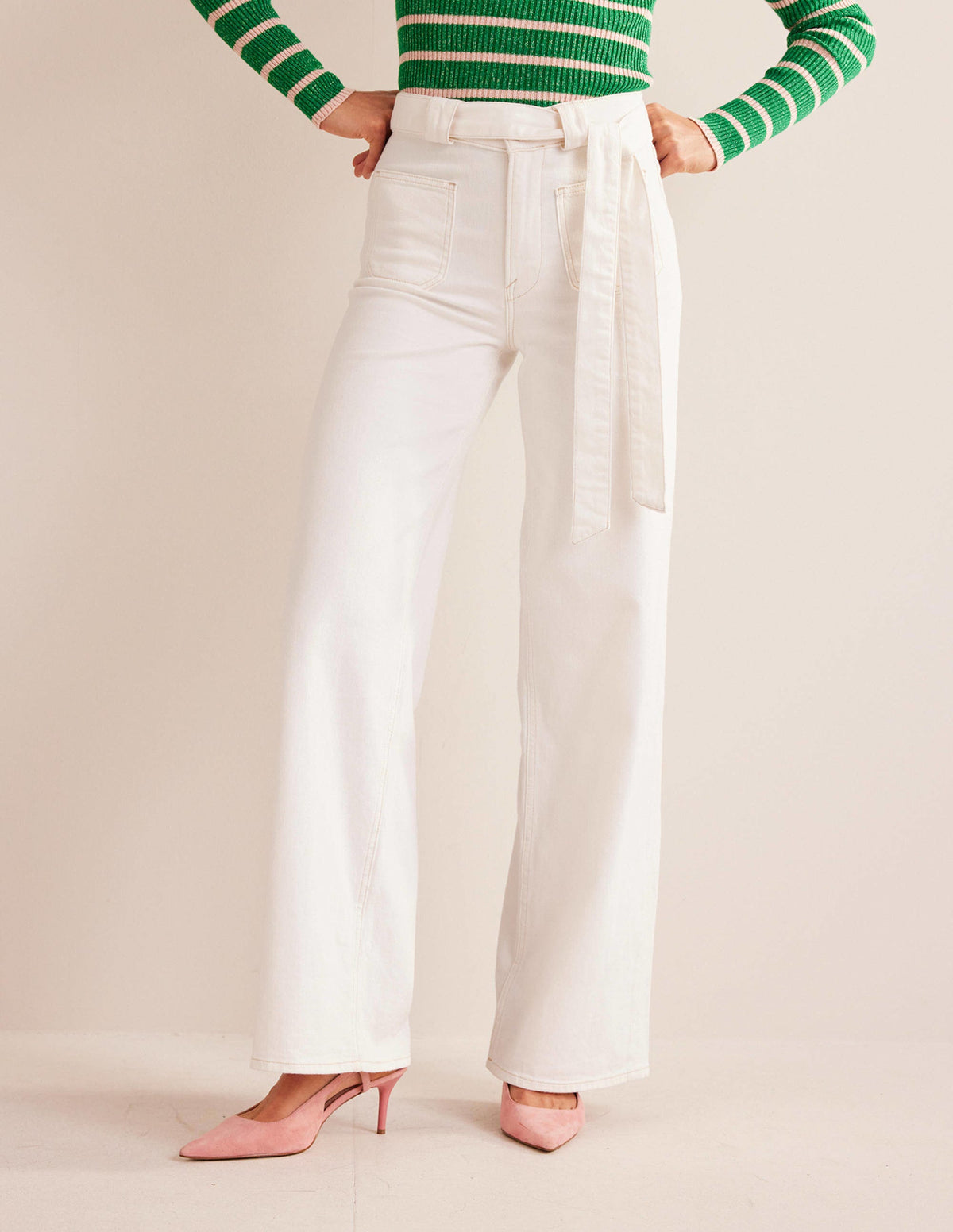 Ruched Detail Cami Top-White - Image 4