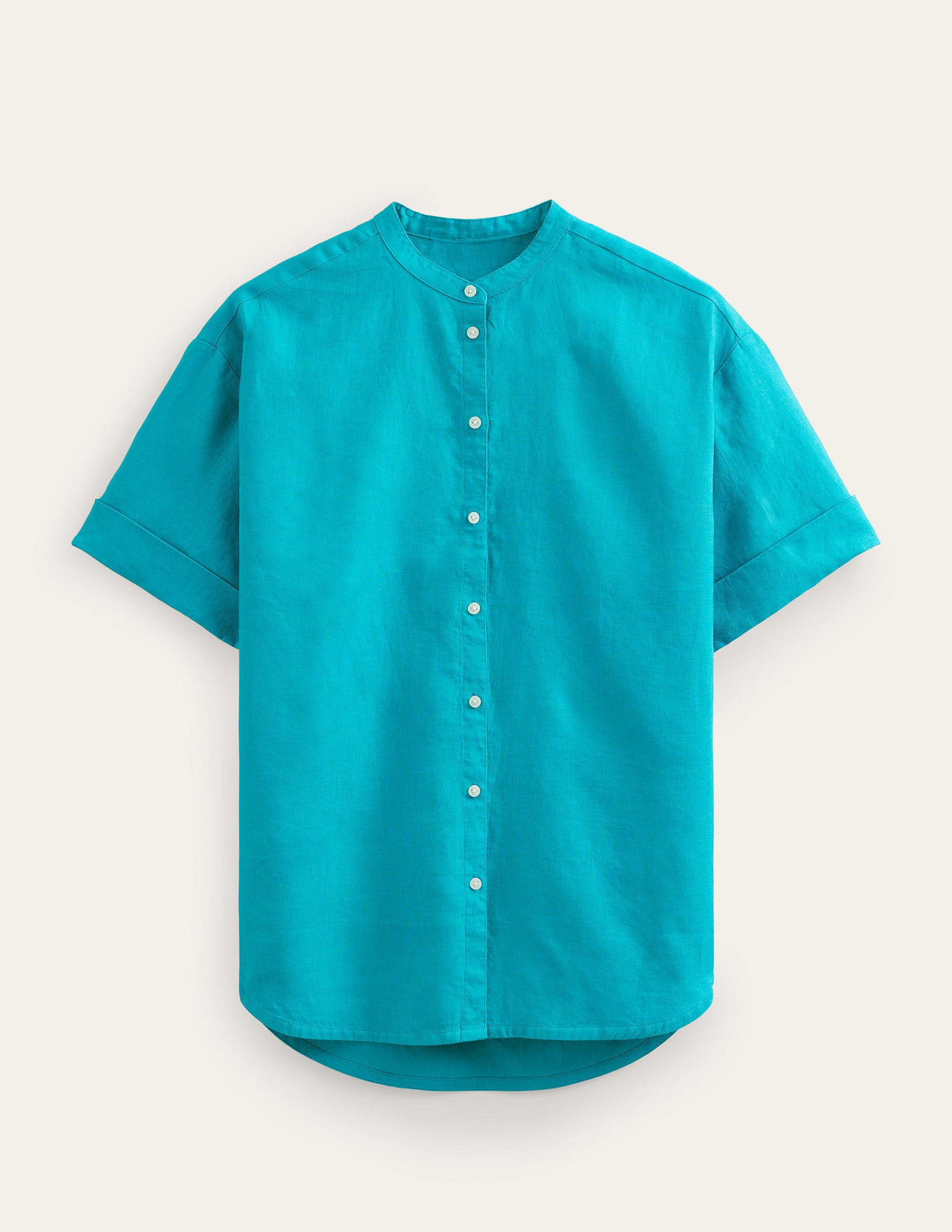 Kimono Sleeve Linen Shirt-Gemstone - Image 7