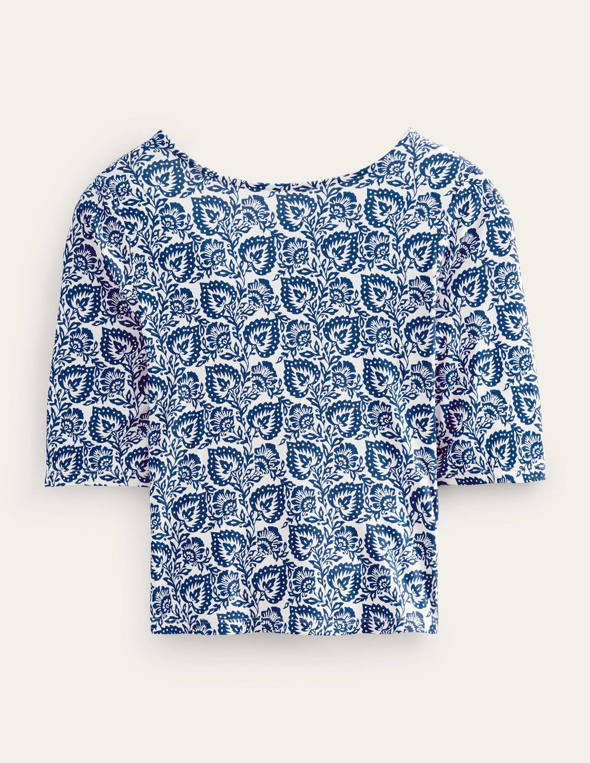 Wrap Back Jersey Top-Sapphire, Oak Terrace - Image 5