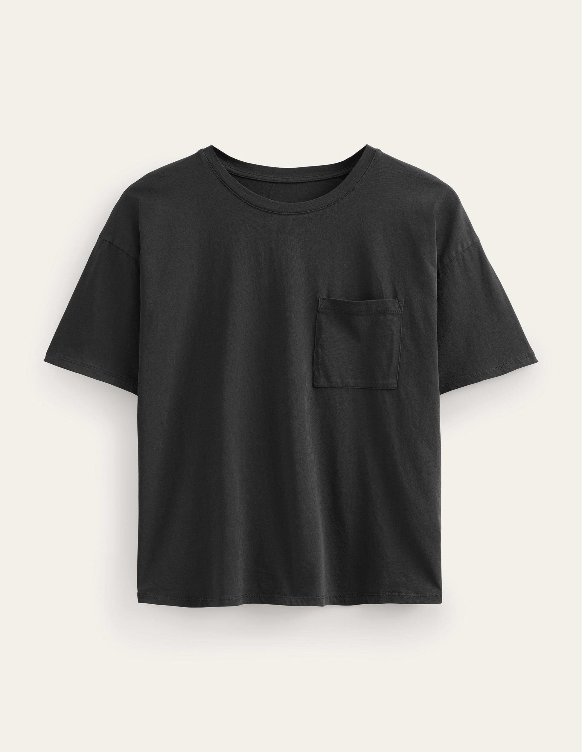 Oversized Washed T-Shirt-Black-5