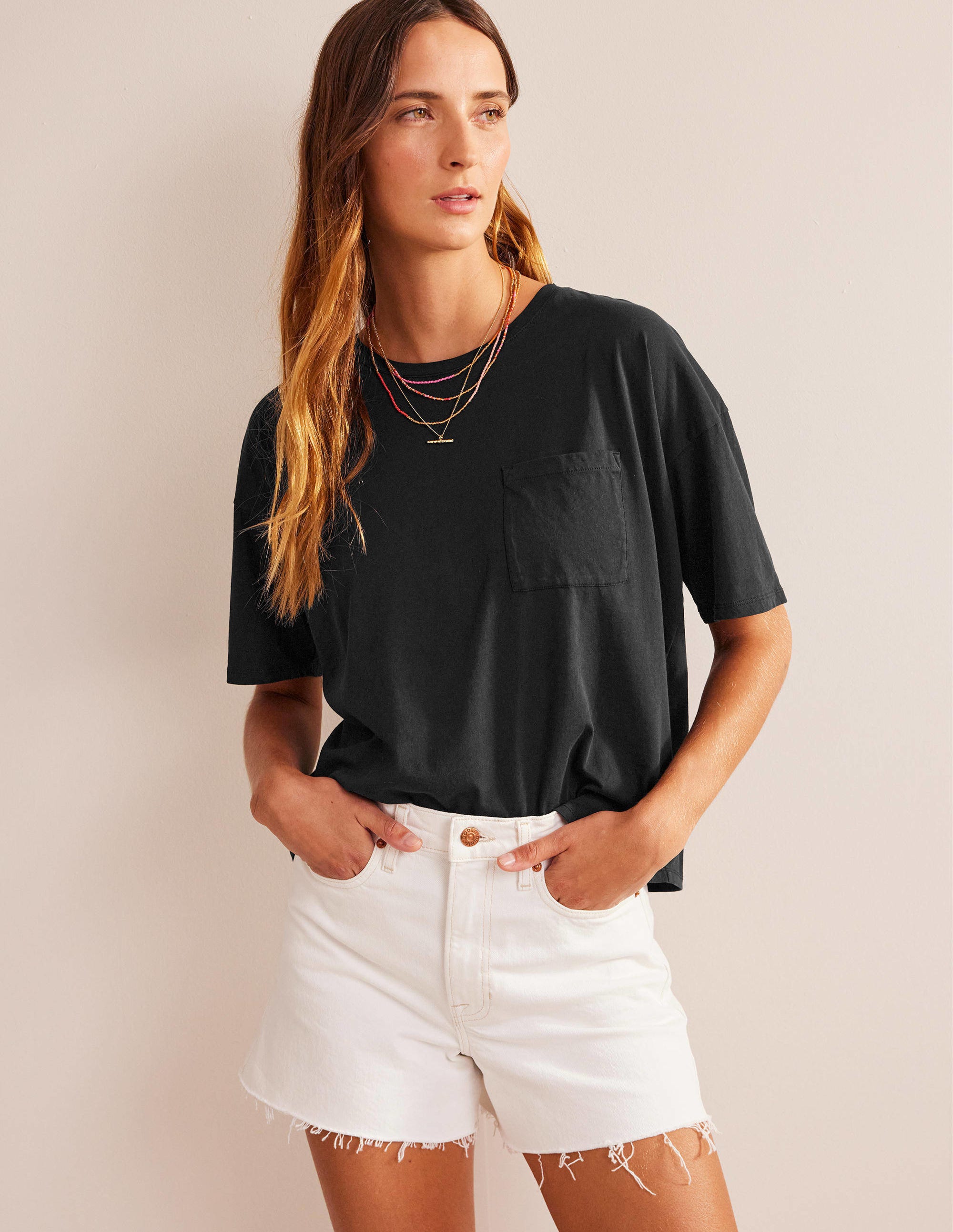 Oversized Washed T-Shirt-Black - Image 1