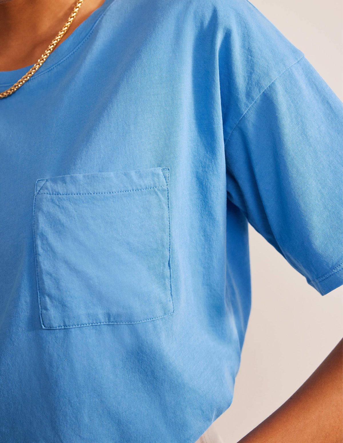 Oversized Washed T-Shirt-Schoolhouse Blue - Image 2