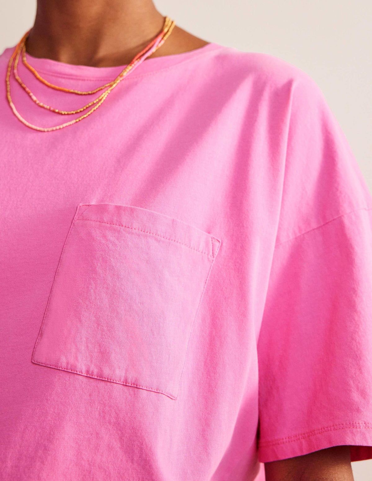 Oversized Washed T-Shirt-Plum Blossom - Image 2