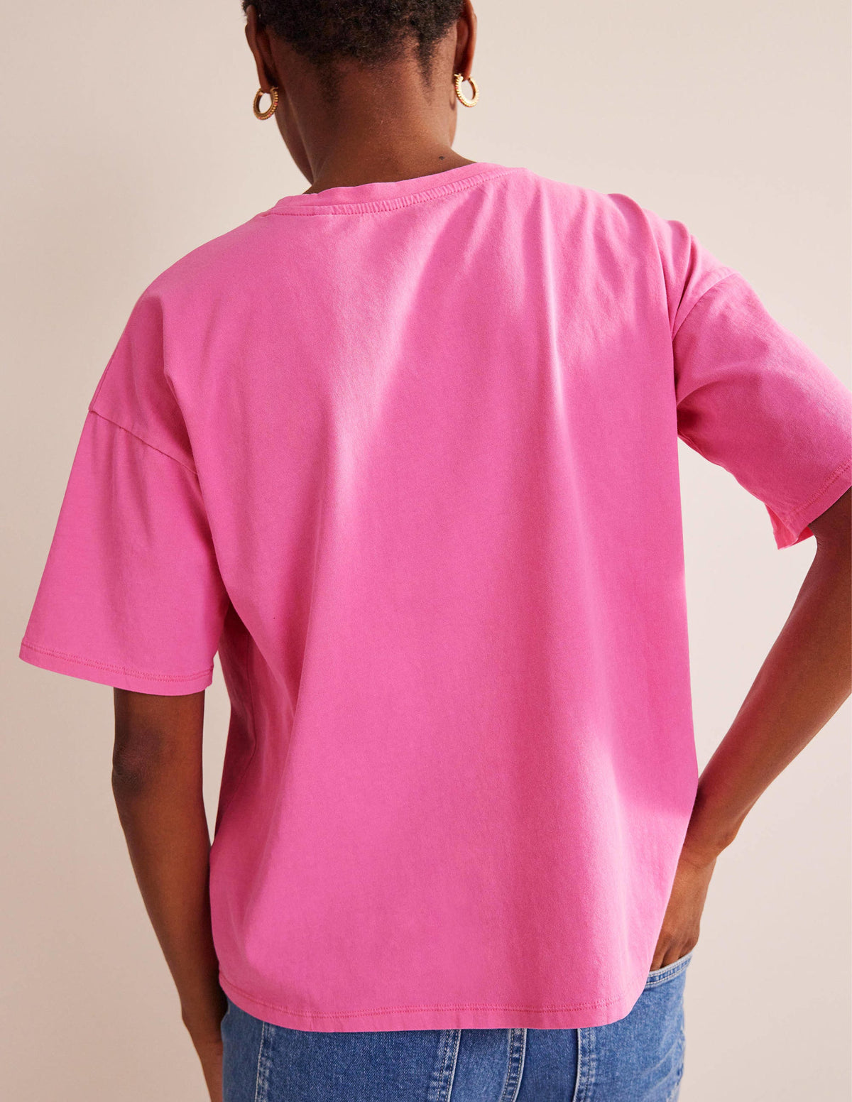 Oversized Washed T-Shirt-Plum Blossom - Image 3