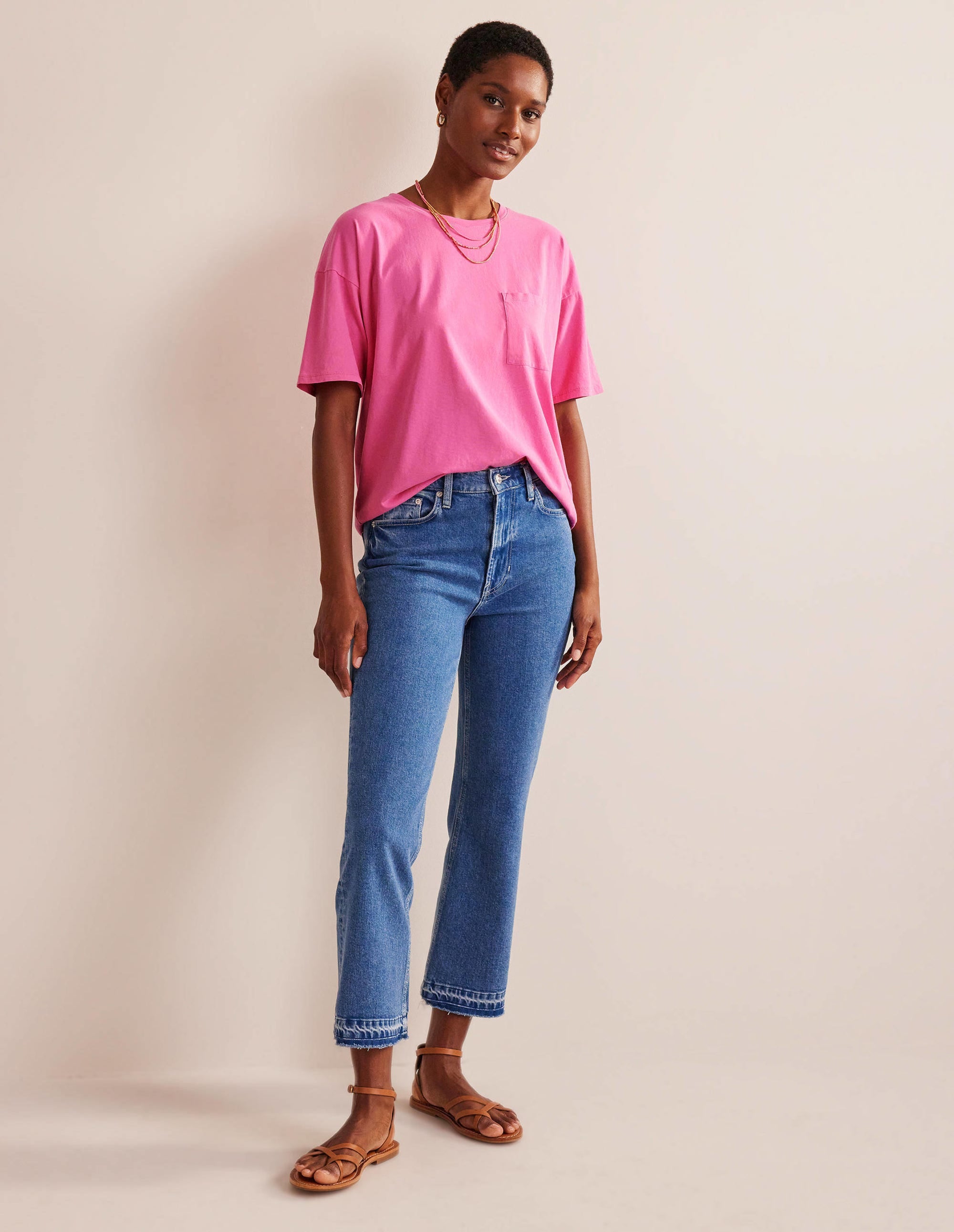 Oversized Washed T-Shirt-Plum Blossom - Image 4
