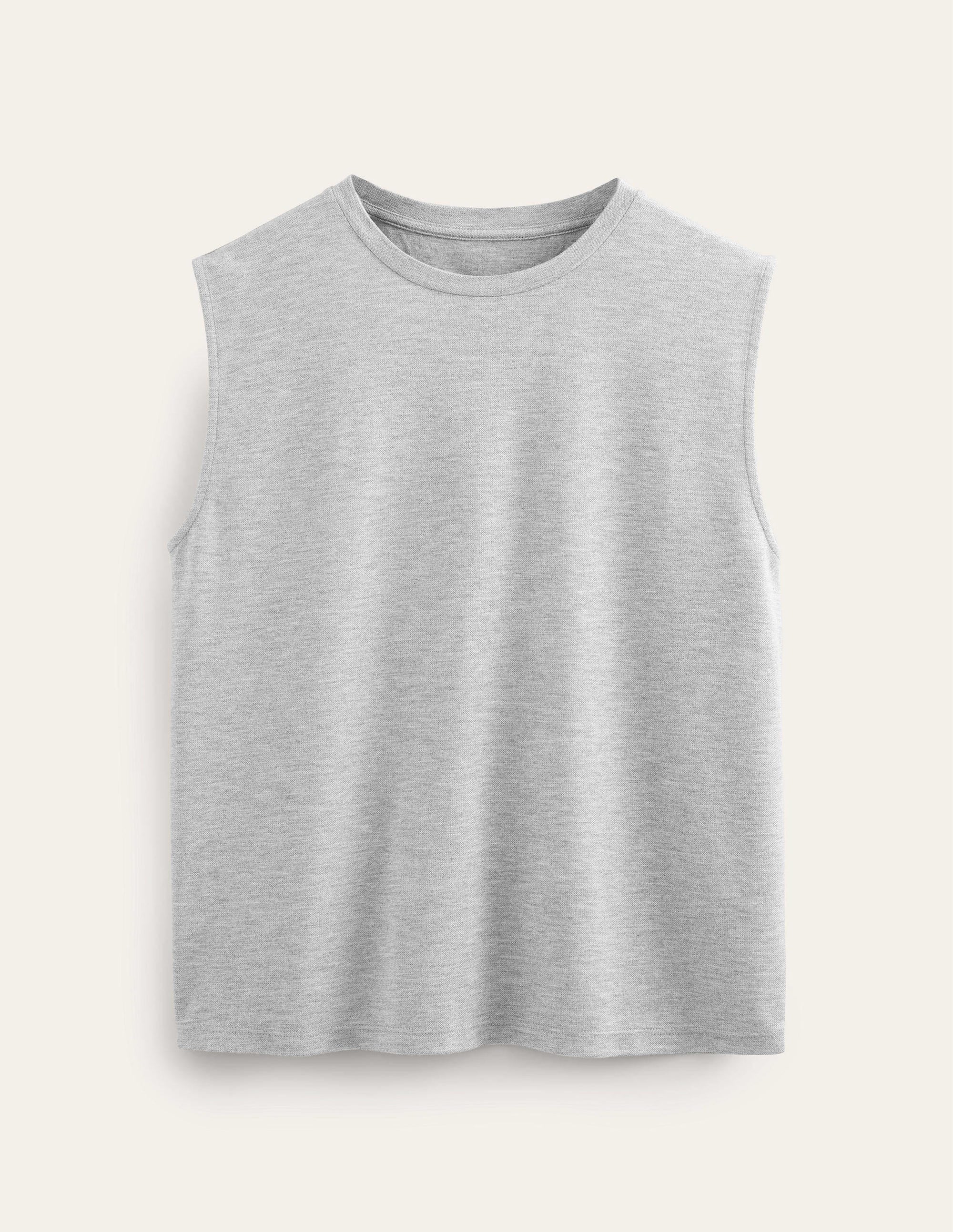 Sparkle Vest Top-Grey Marl/Gold - Image 5