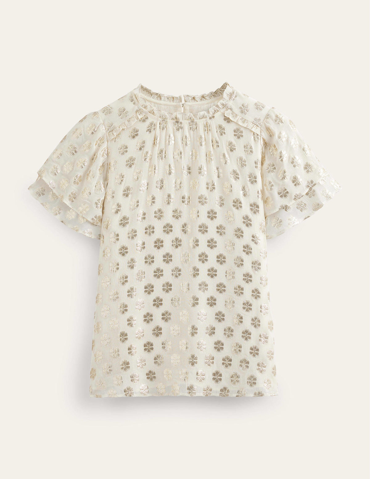 Multi Ruffle Top-Ivory - Image 5