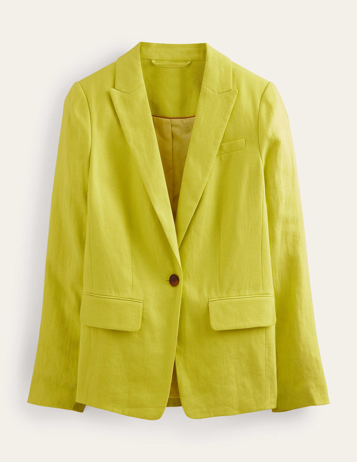 The Cambridge Linen Blazer-Citrus-7
