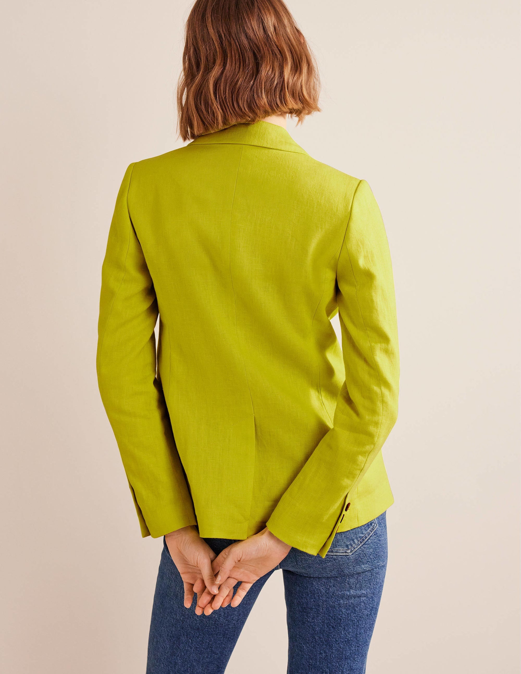 The Cambridge Linen Blazer-Citrus - Image 3
