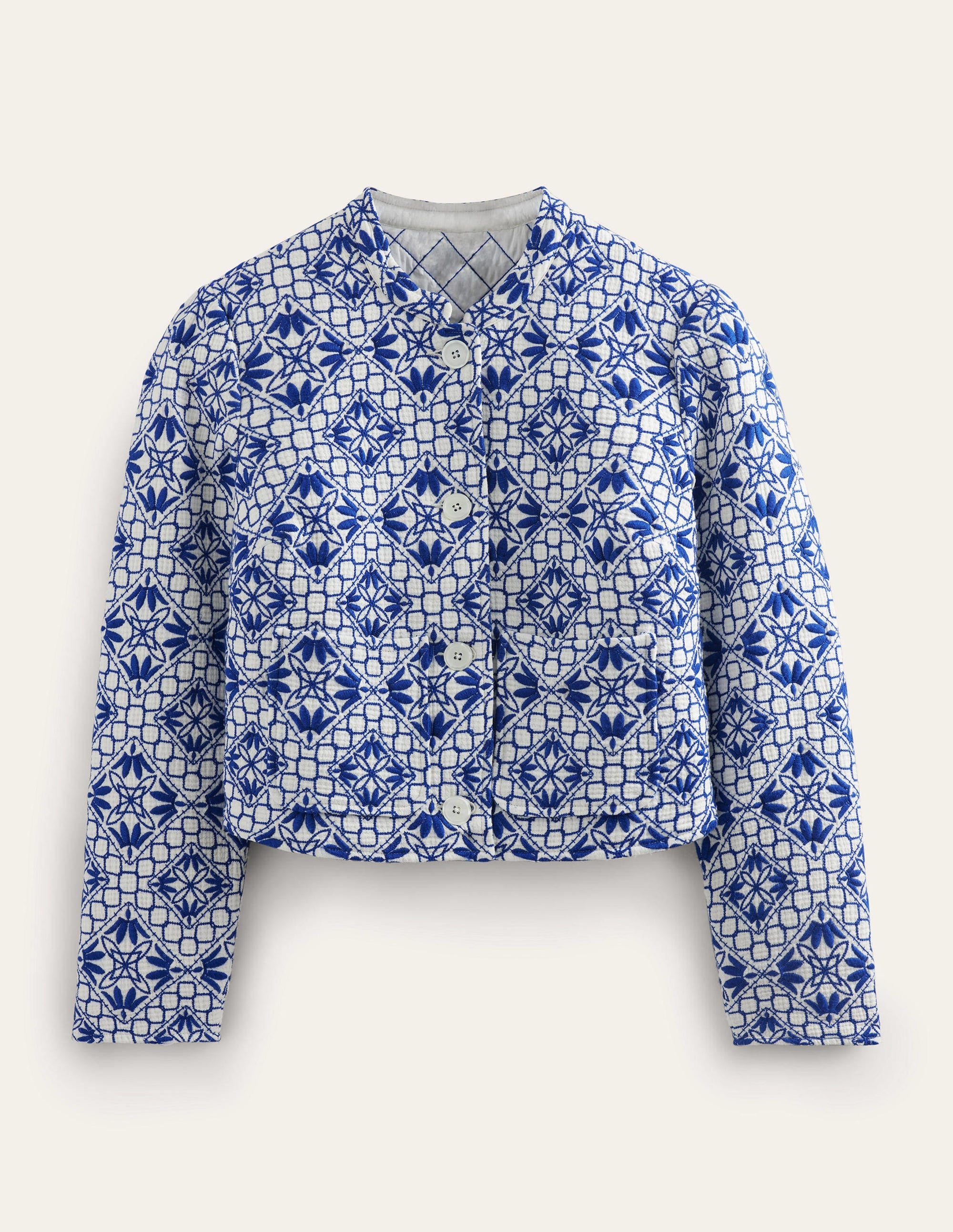 Embroidered Jacket-Blue Embroidered - Image 6