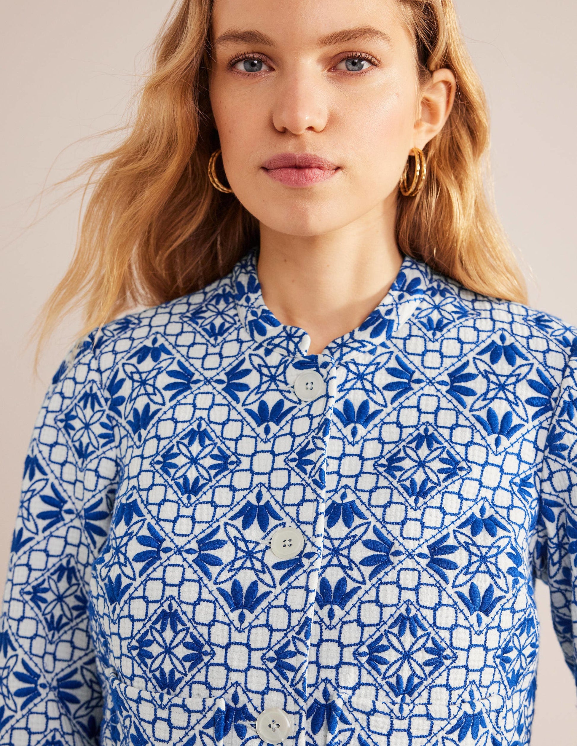 Embroidered Jacket-Blue Embroidered-2