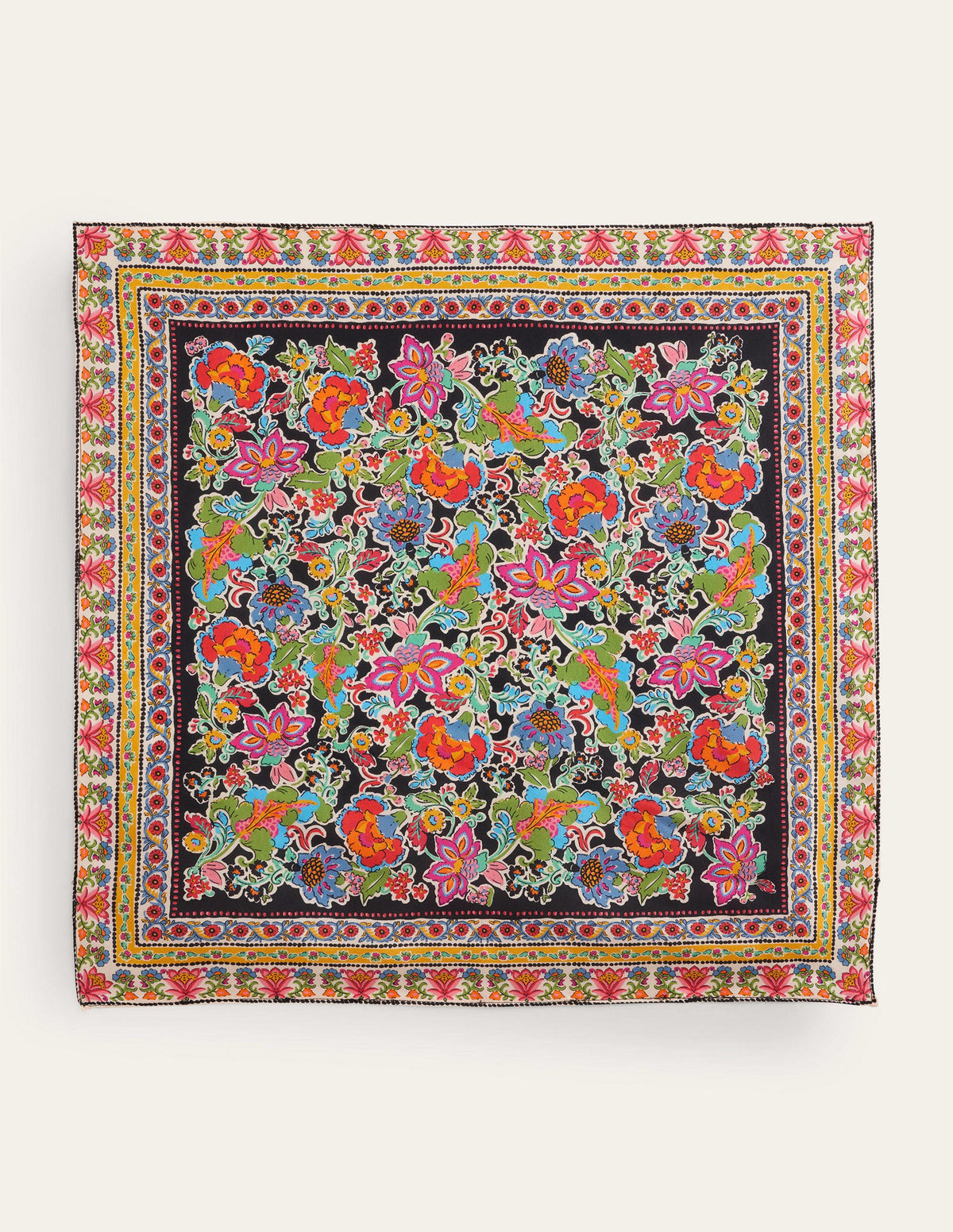 Silk Scarf-Multi, Carnation Bloom - Image 1