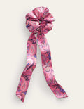 Scarf Hair Scrunchie-Deep Sea Coral
