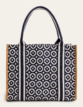 Tilda Canvas Tote Bag-Navy, Geo