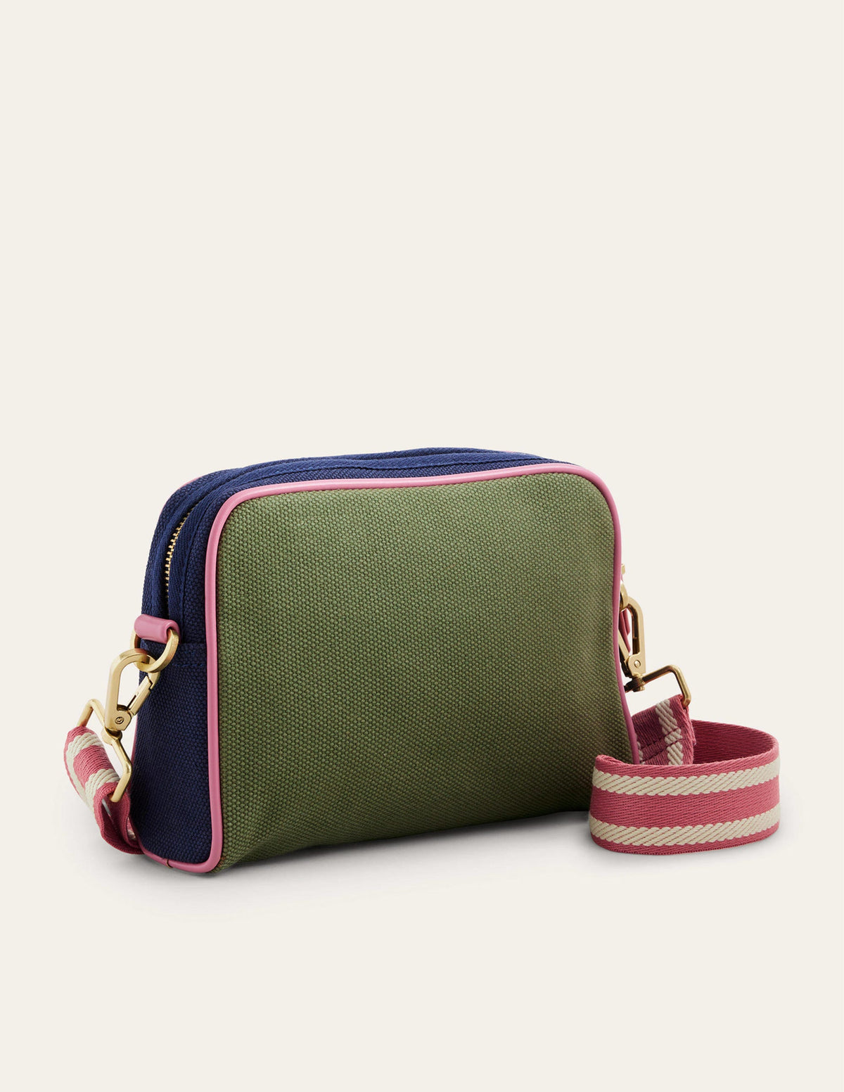 Canvas Cross-Body Bag-Colourblock - Image 2