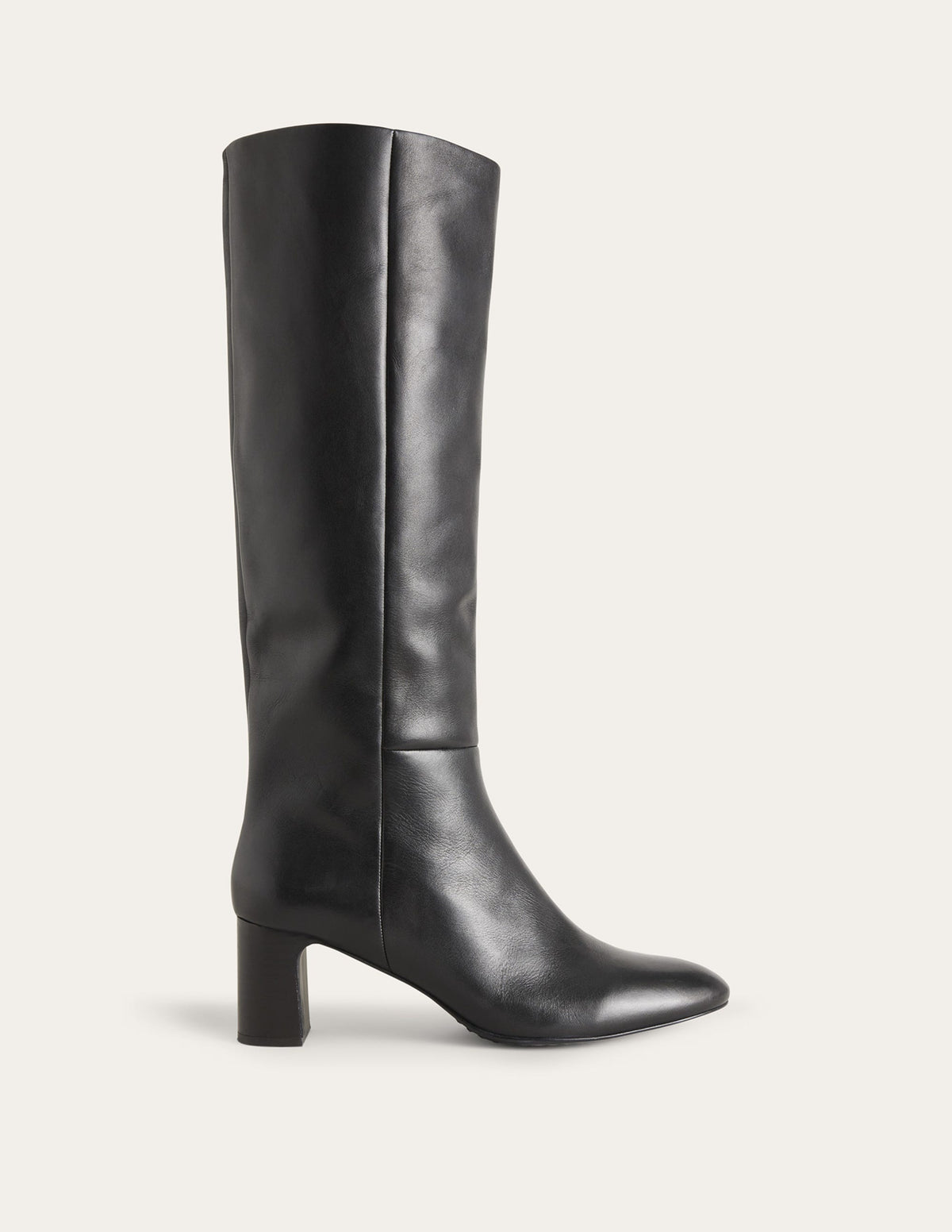 Erica Knee High Leather Boots-Black Leather - Image 1