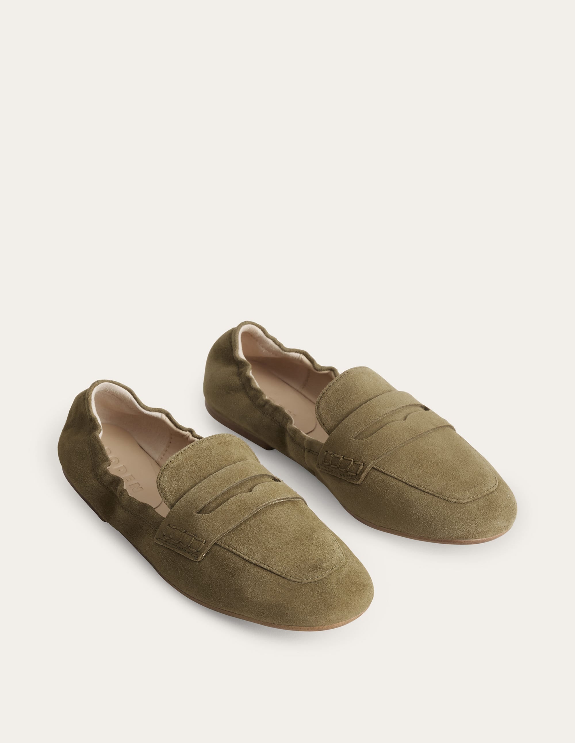 Flexible Sole Loafers-Deep Olive - Image 2