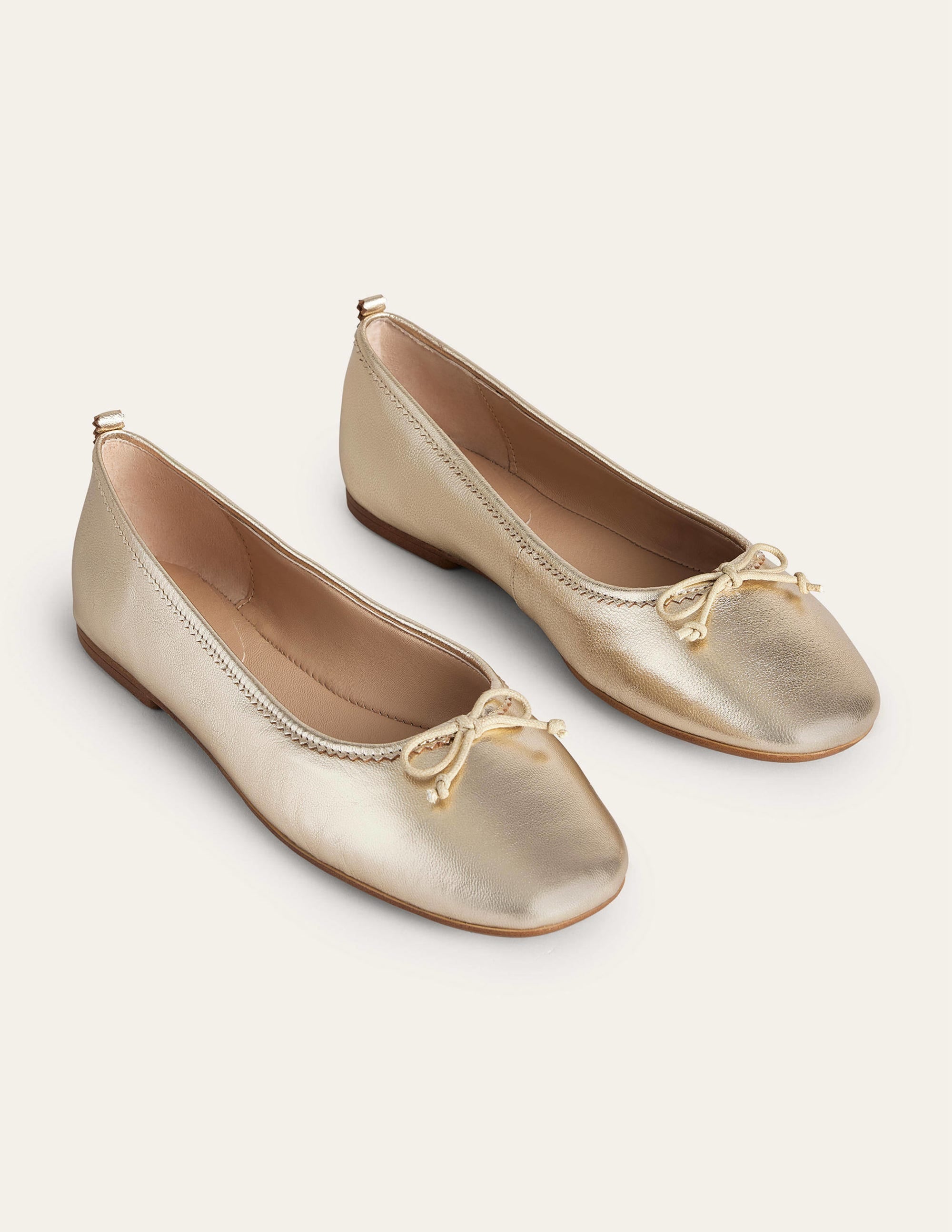 Kitty Flexi Sole Ballet Pumps-Gold - Image 3