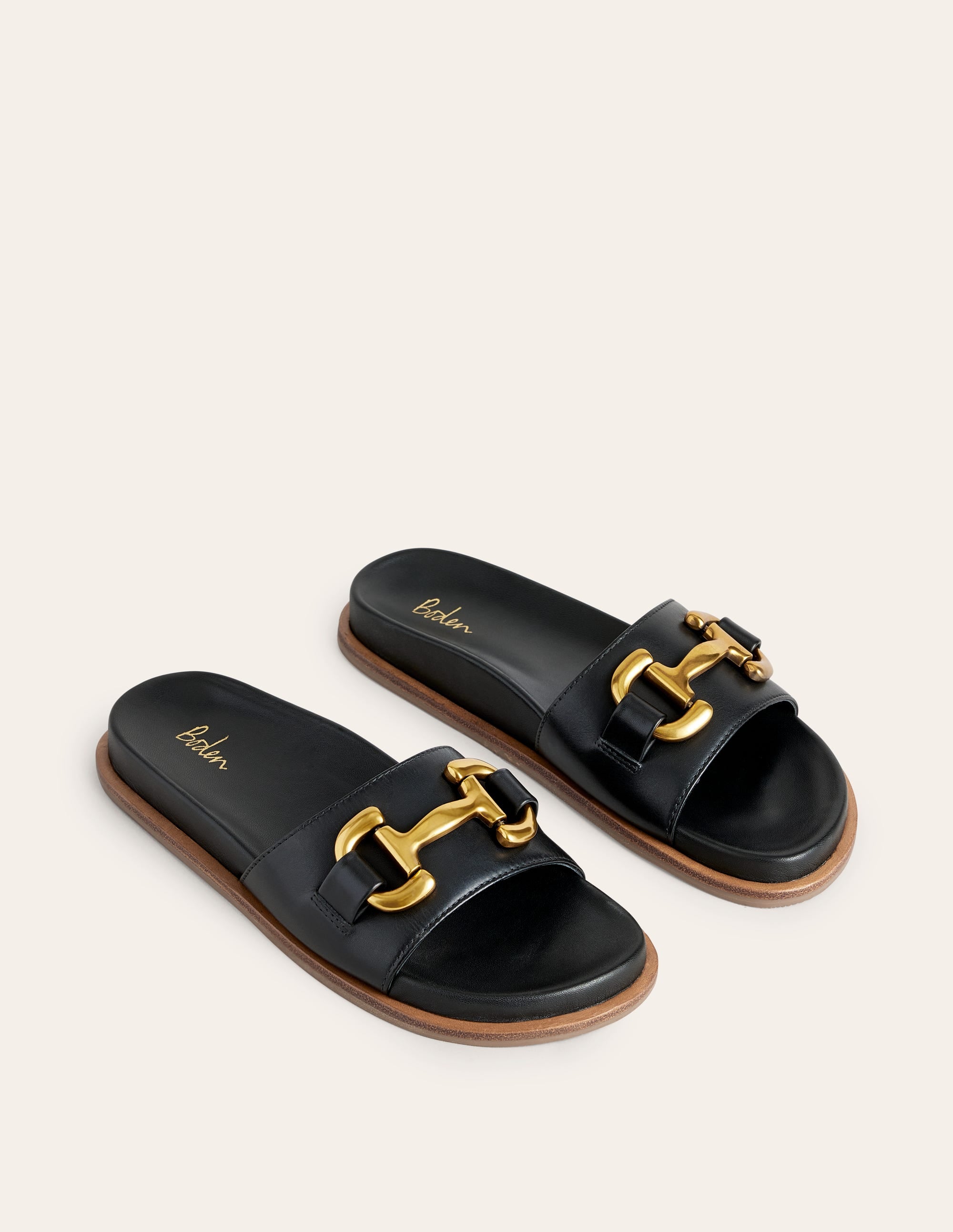 Iris Snaffle Slider Sandals-Black - Image 3