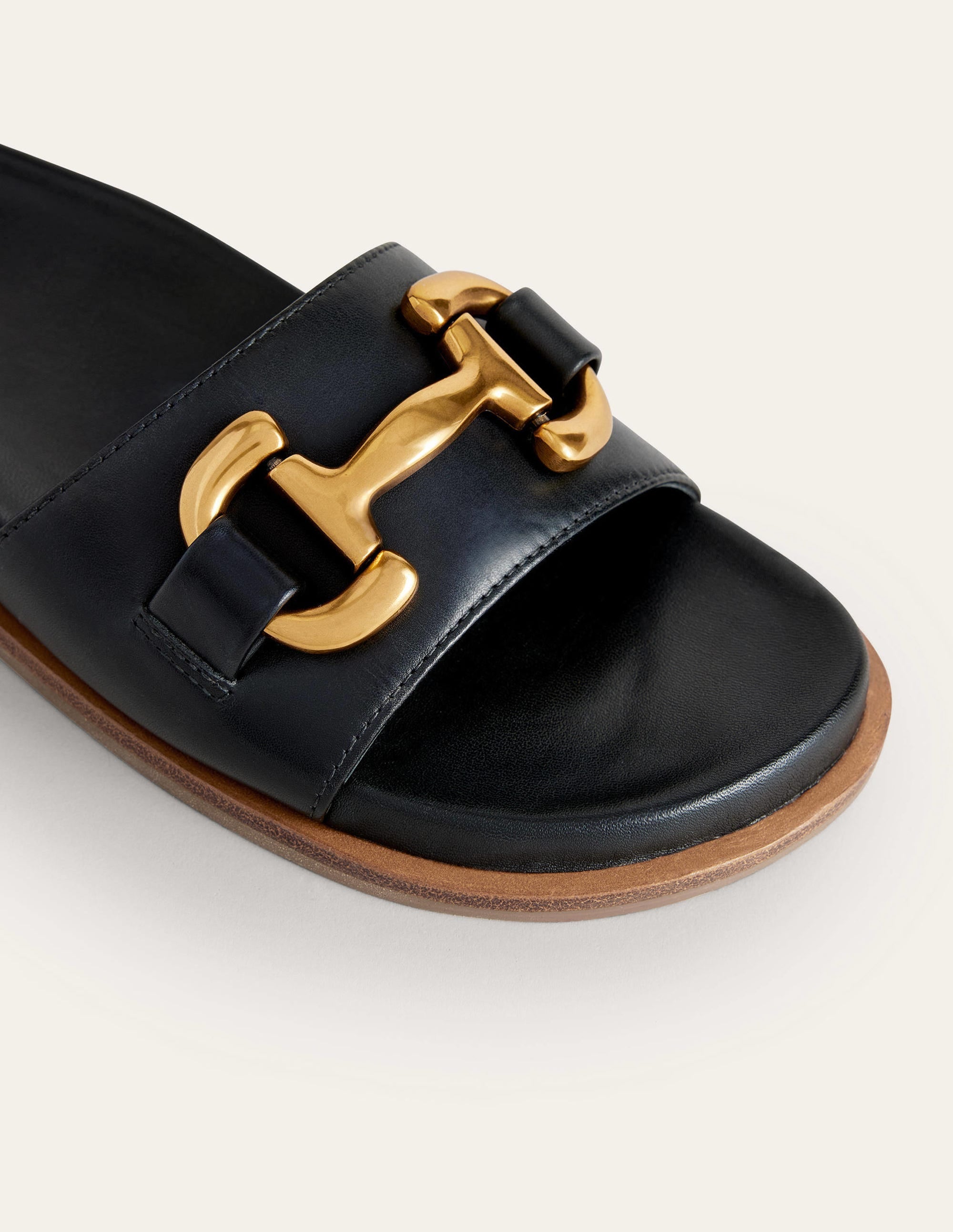 Iris Snaffle Slider Sandals-Black - Image 4