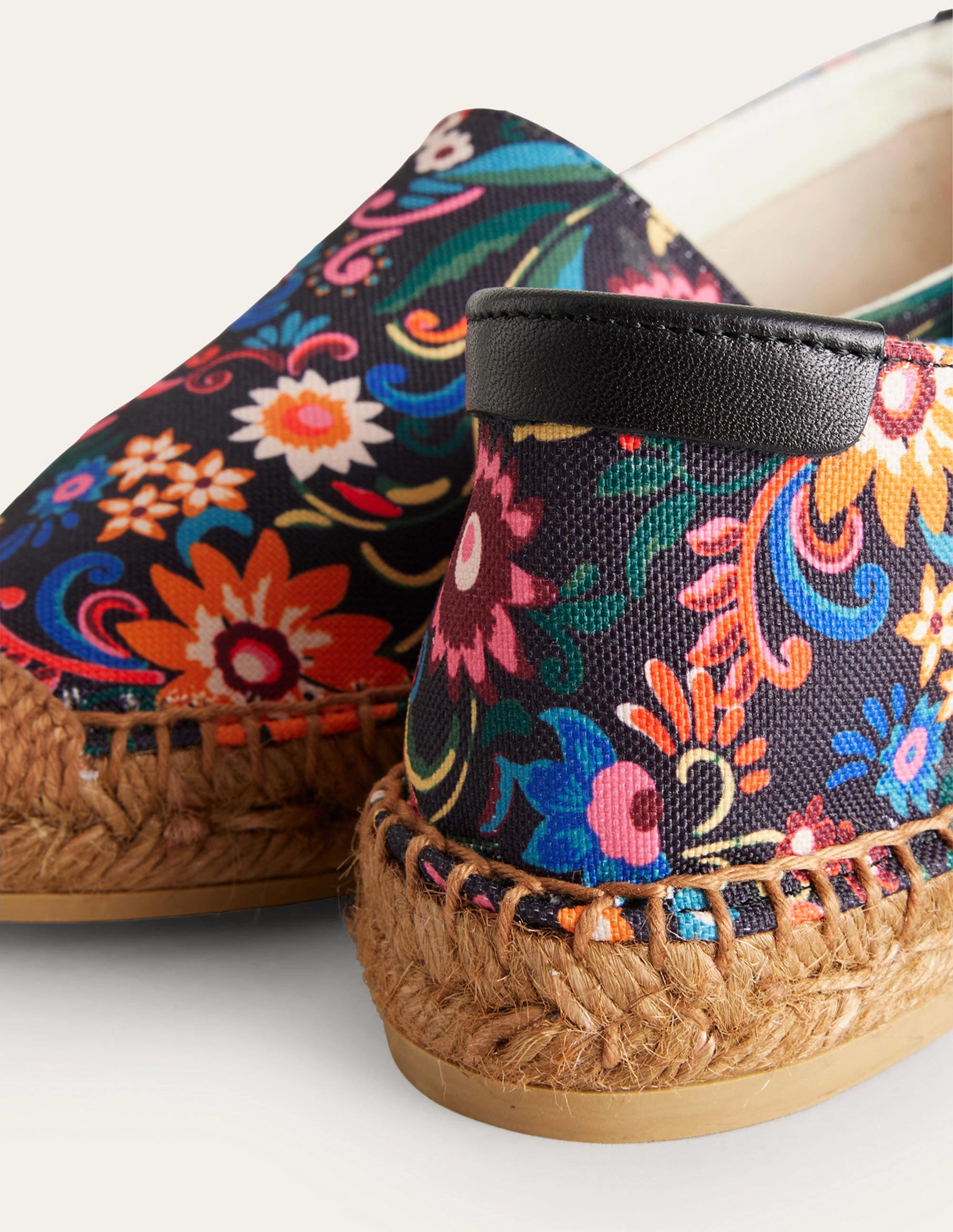 Classic Flat Espadrilles-Black, Gardenia Pop - Image 3