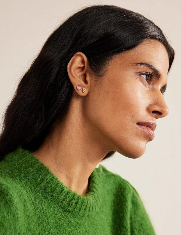 2-Pack Heart Stud Earrings-Multi