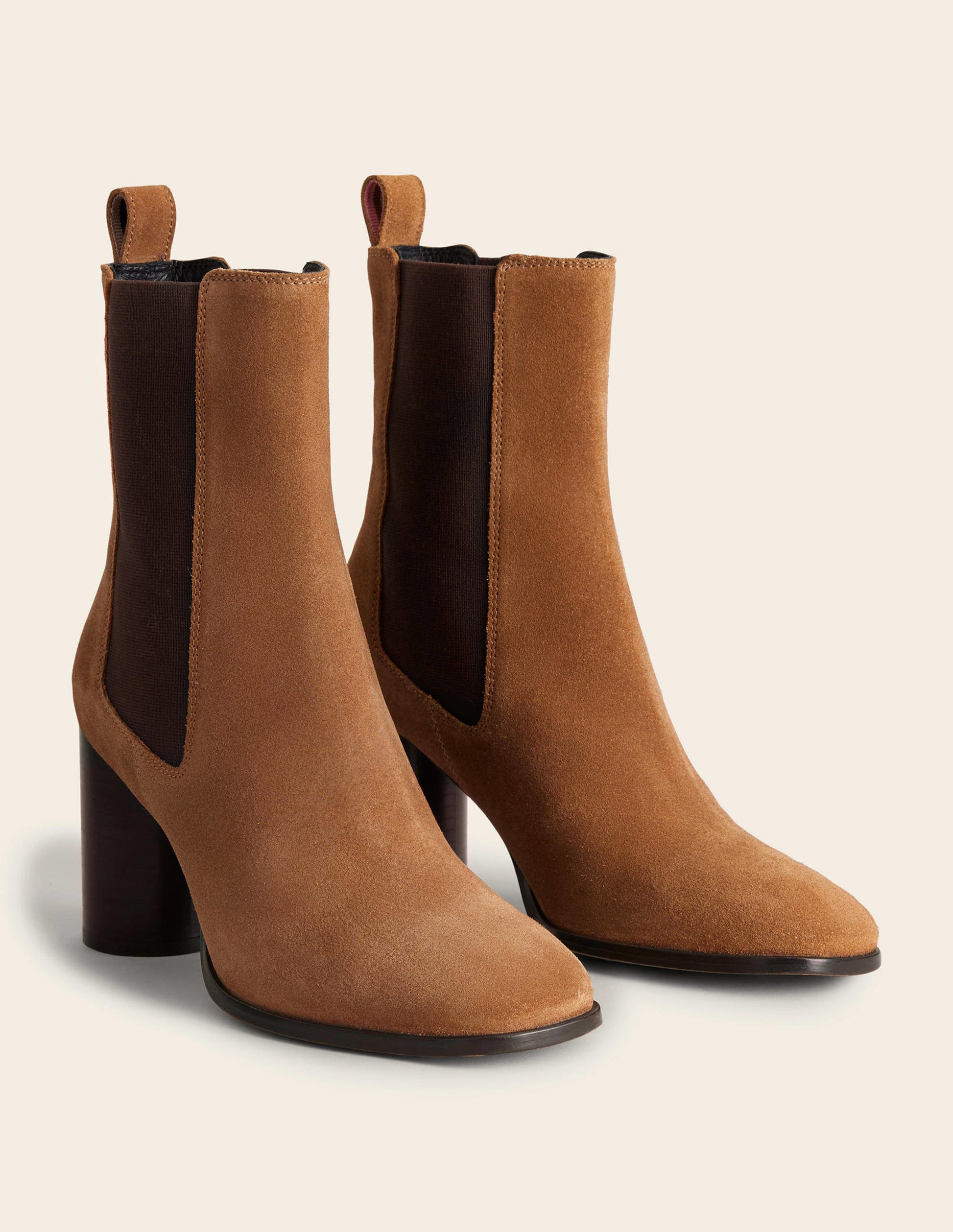 Heeled Chelsea Boots-Golden Brown-3