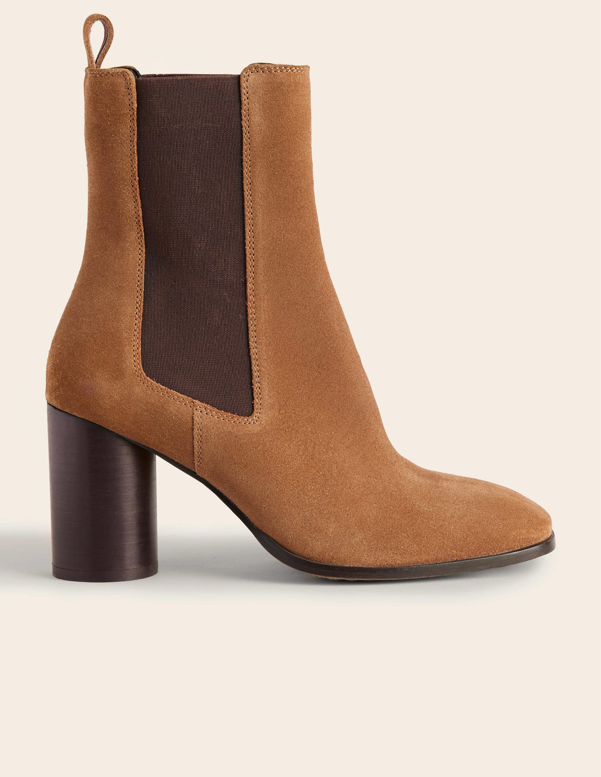 Heeled Chelsea Boots-Golden Brown-2