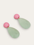 Resin Drop Earrings-Turquoise