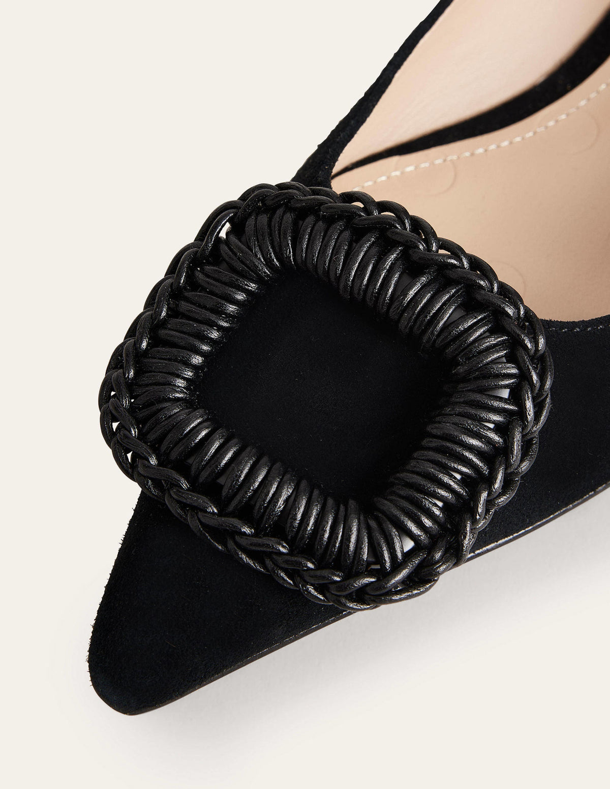 Pointed Ballet Flats-Black Suede - Image 3