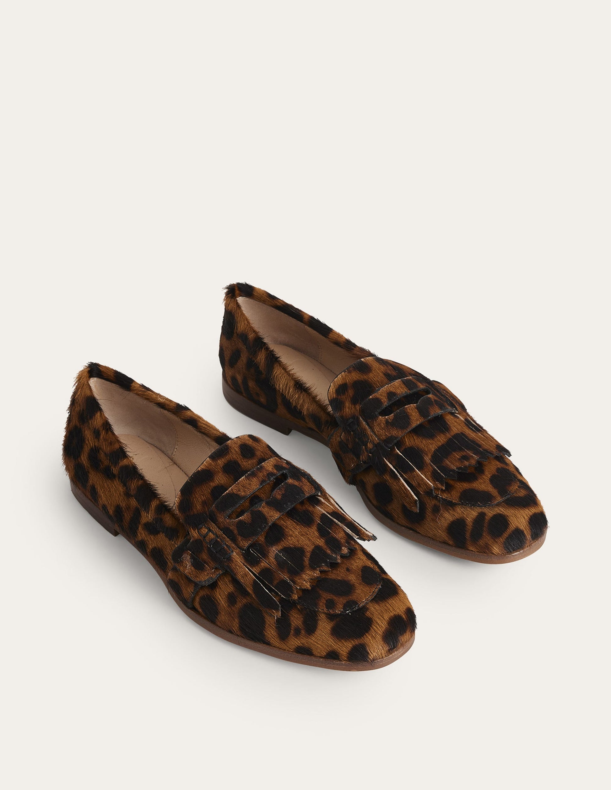 Penny Detail Loafers-Leopard Pony Hair-2