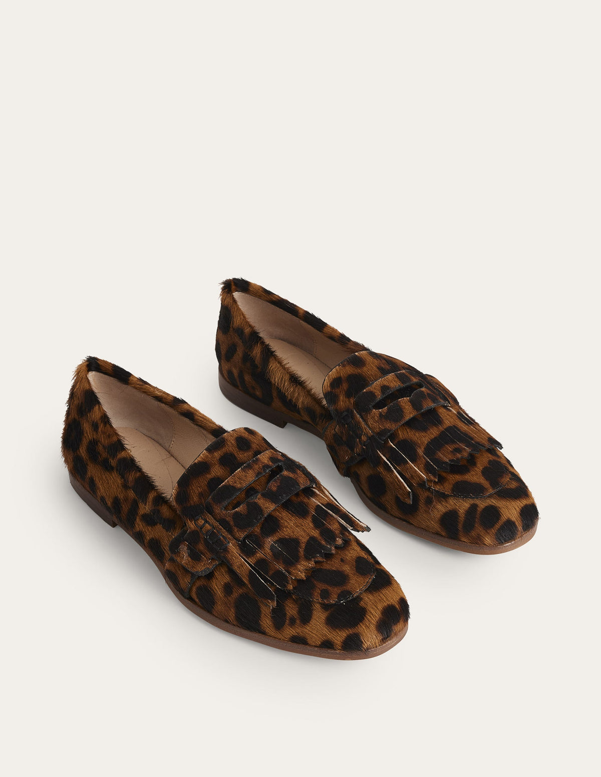 Penny Detail Loafers-Leopard Pony Hair - Image 2