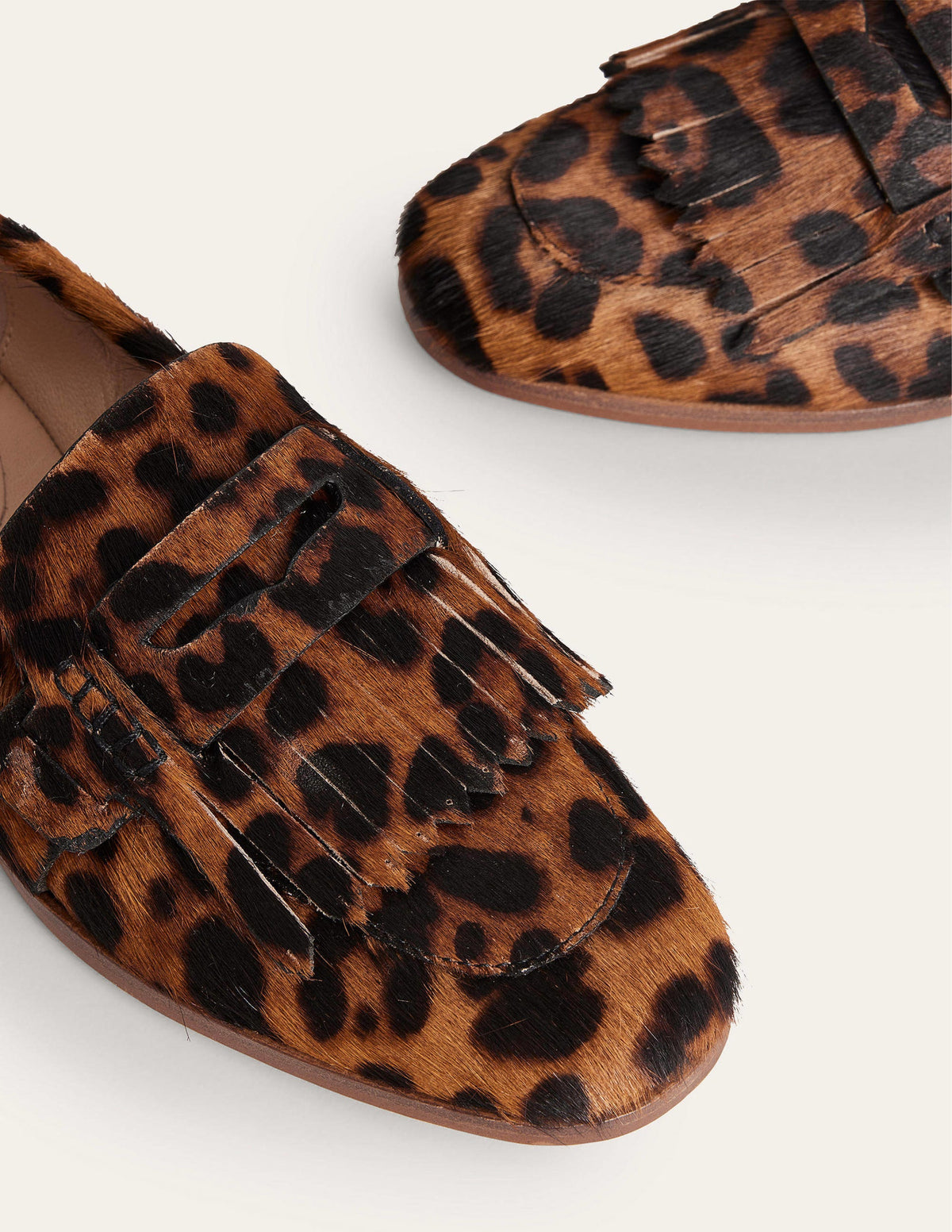 Penny Detail Loafers-Leopard Pony Hair - Image 3