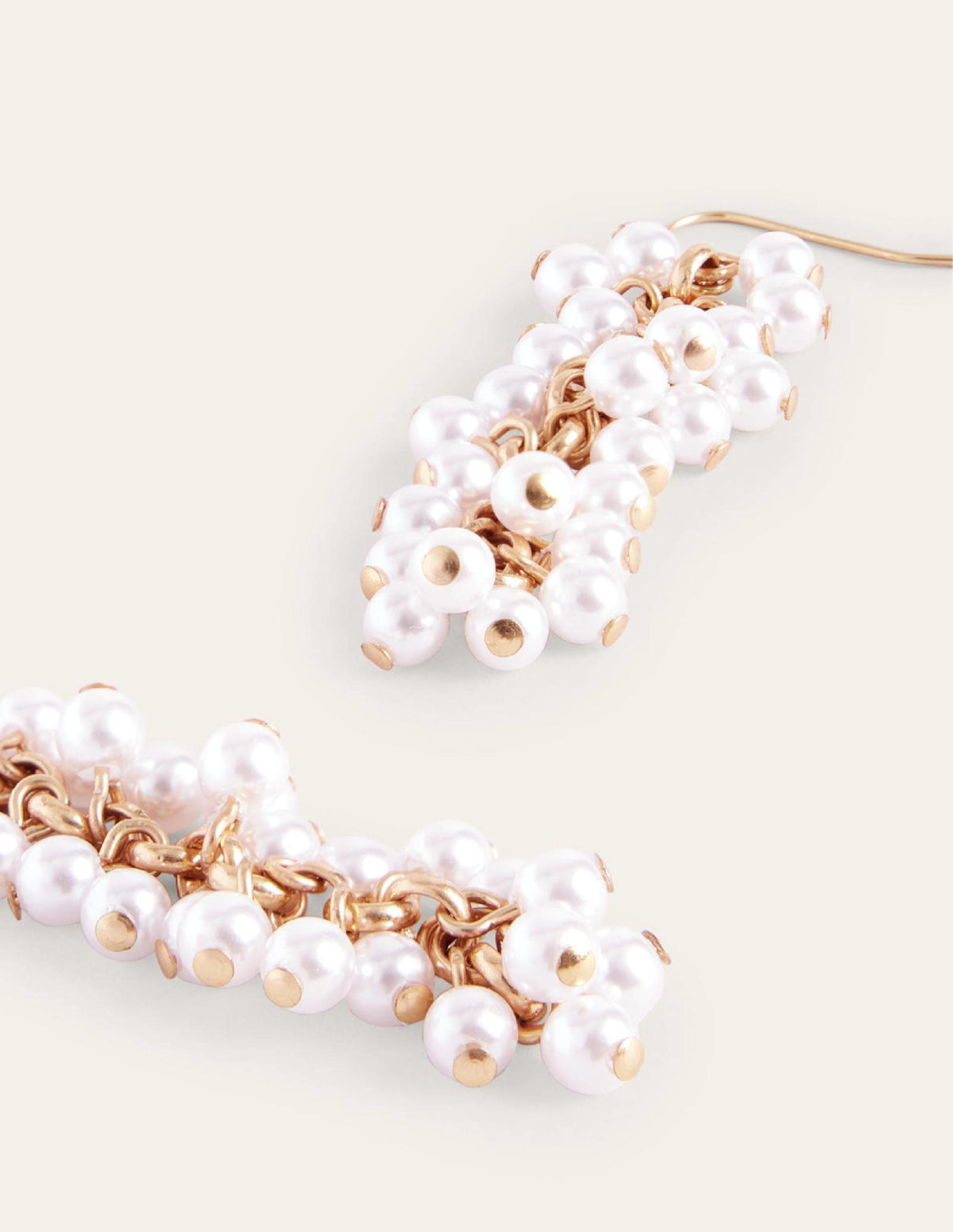Beaded Drop Earrings-Pearl-3