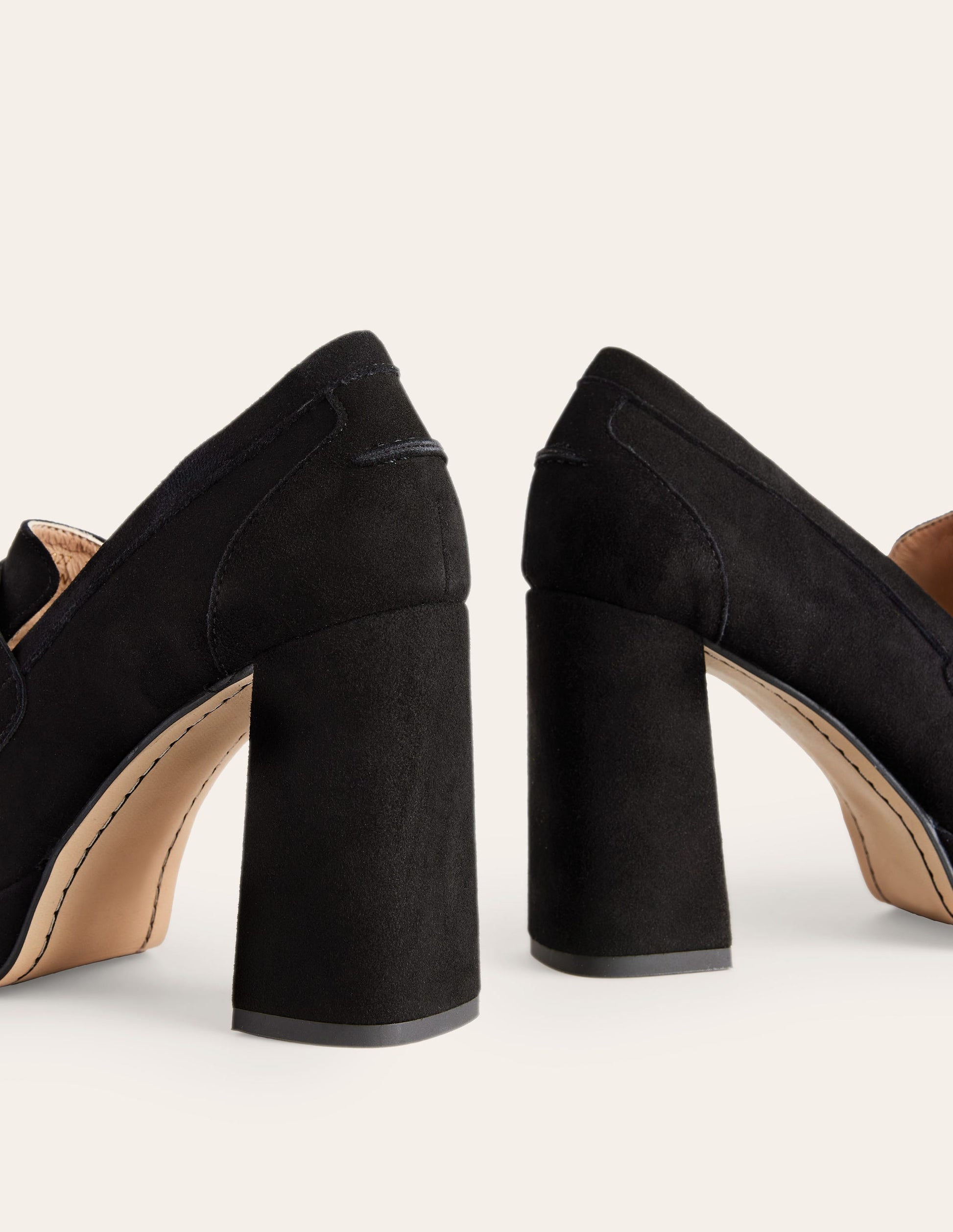 Iris Platform Snaffle Loafers-Black Suede-4